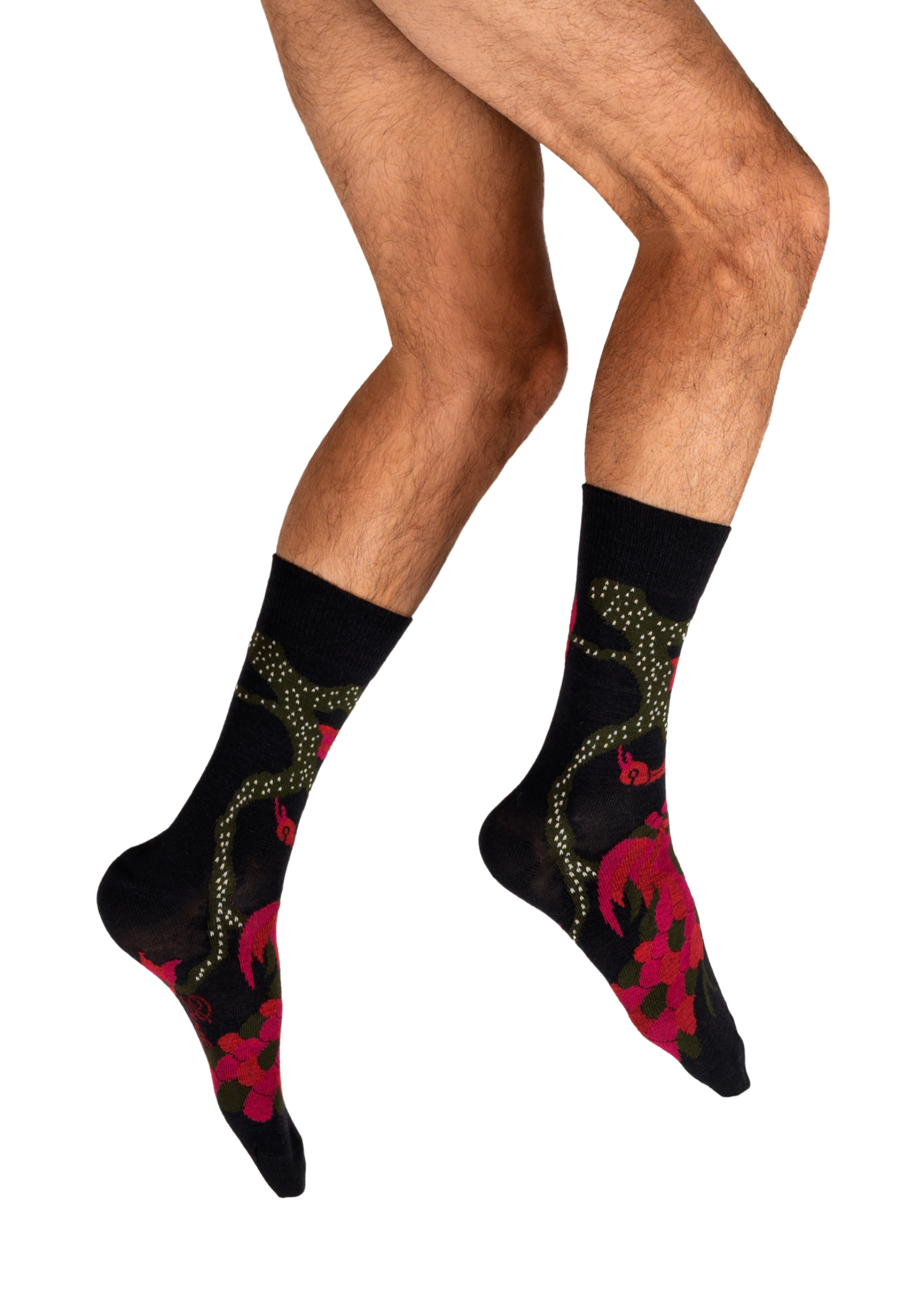 Chaussettes homme en laine peignée Le Paon