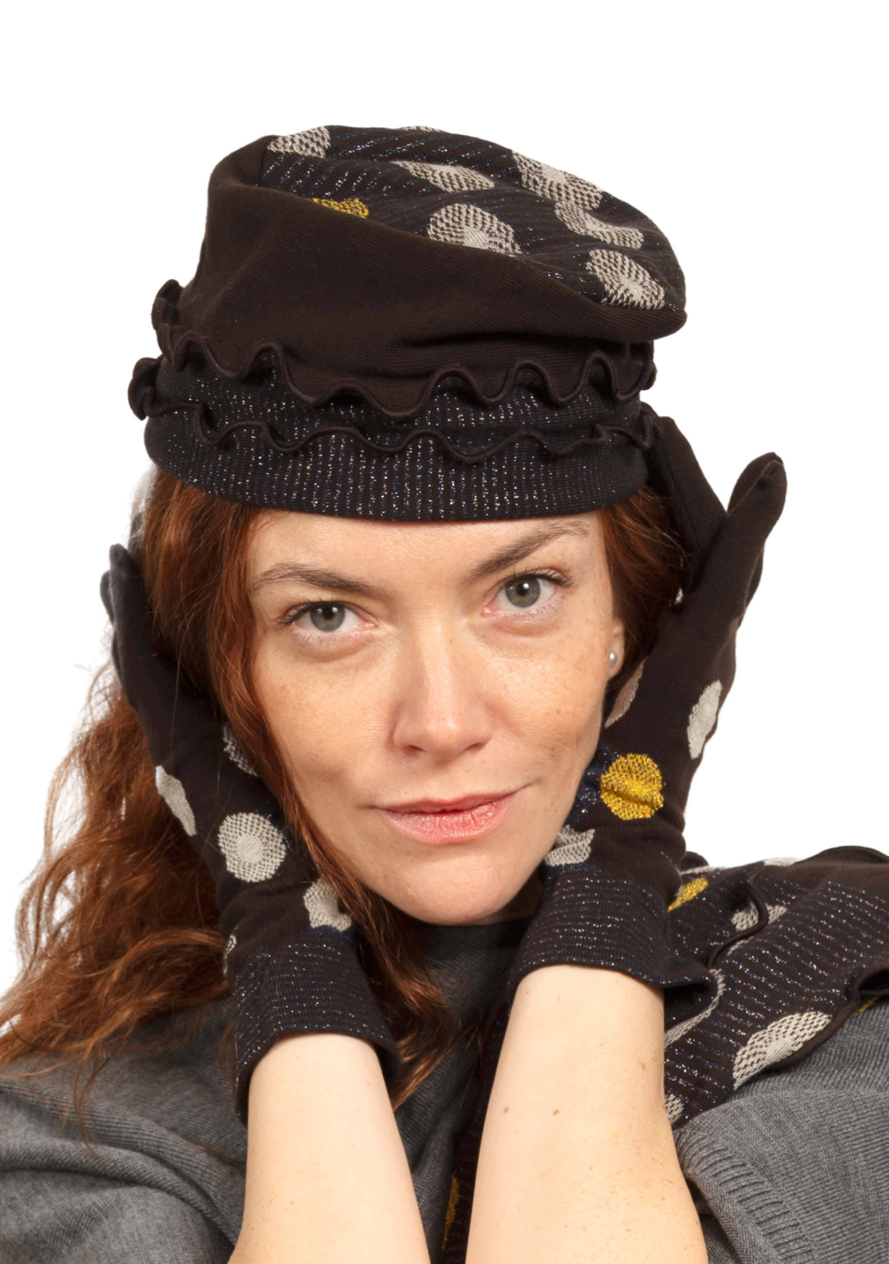 Gants femme en coton Fleurs Graphiques