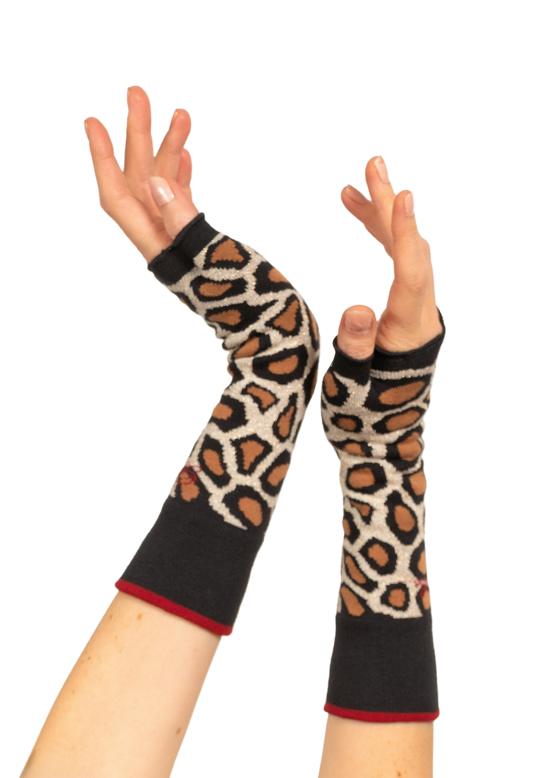 Mitaines pour femme en coton Léopard