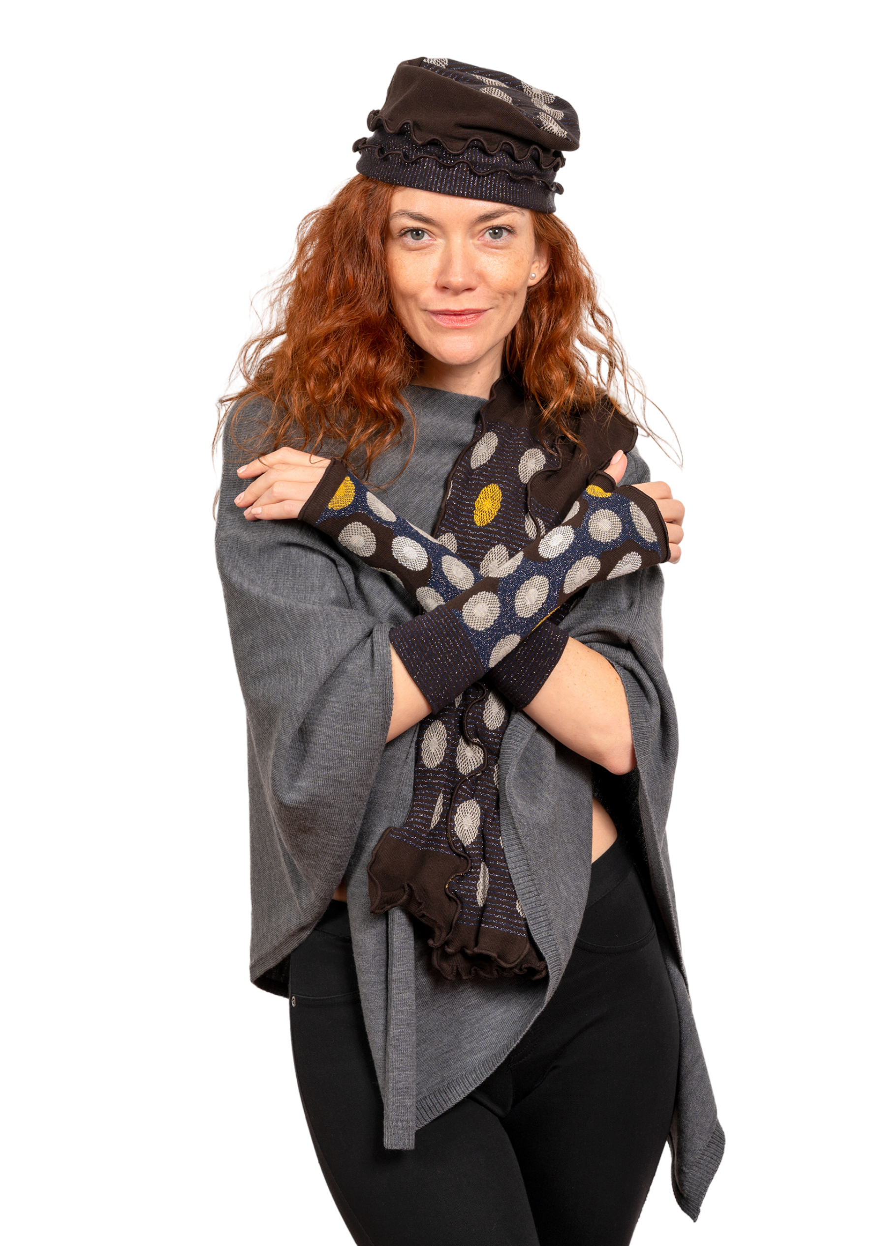 Mitaines pour femme en coton Fleurs Graphiques