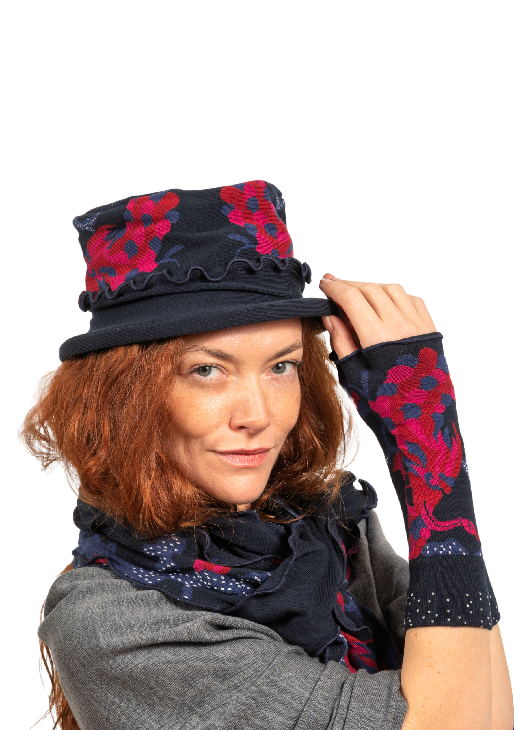 Mitaines pour femme en coton Le Paon