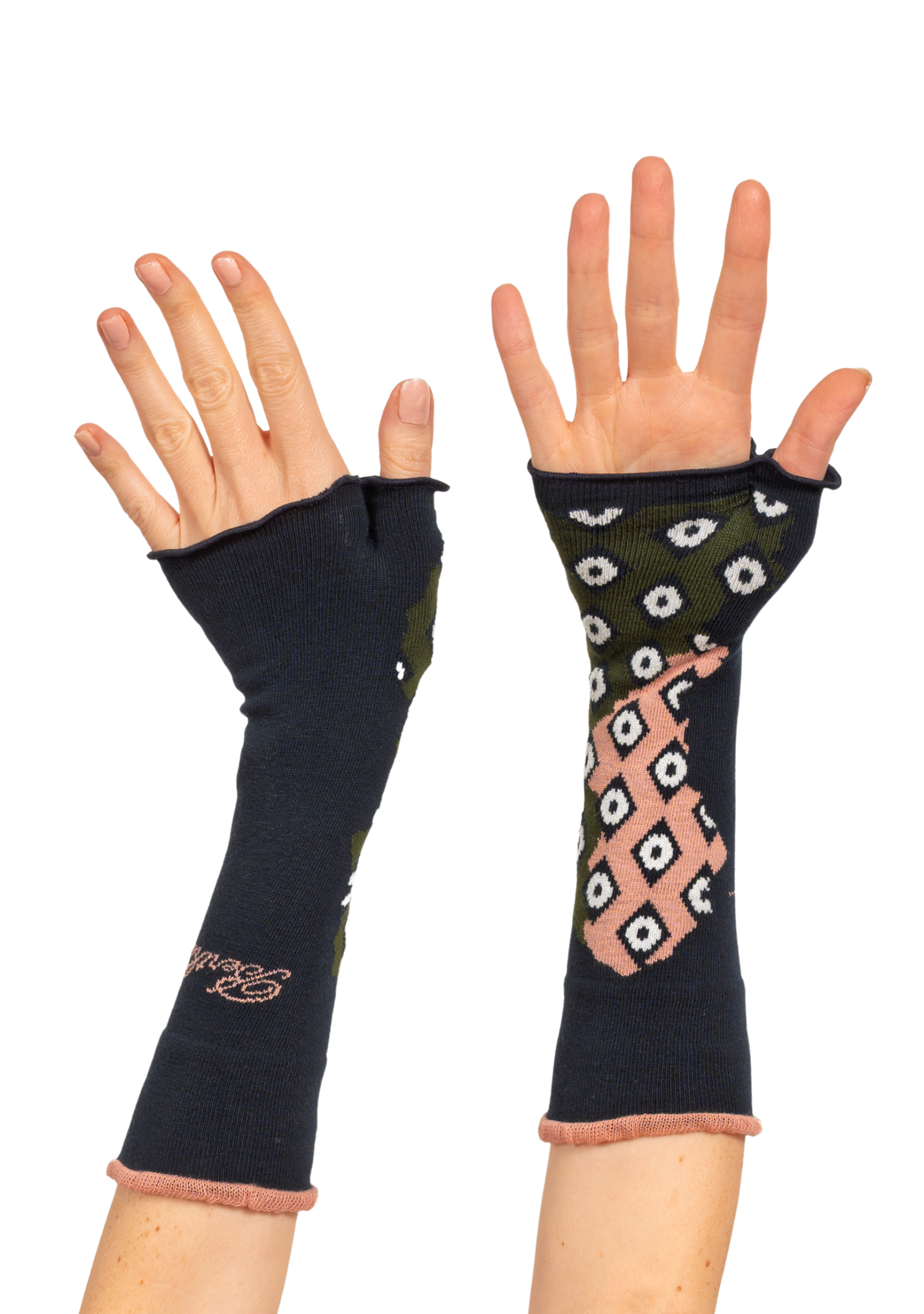 Mitaines pour femme en coton Losanges