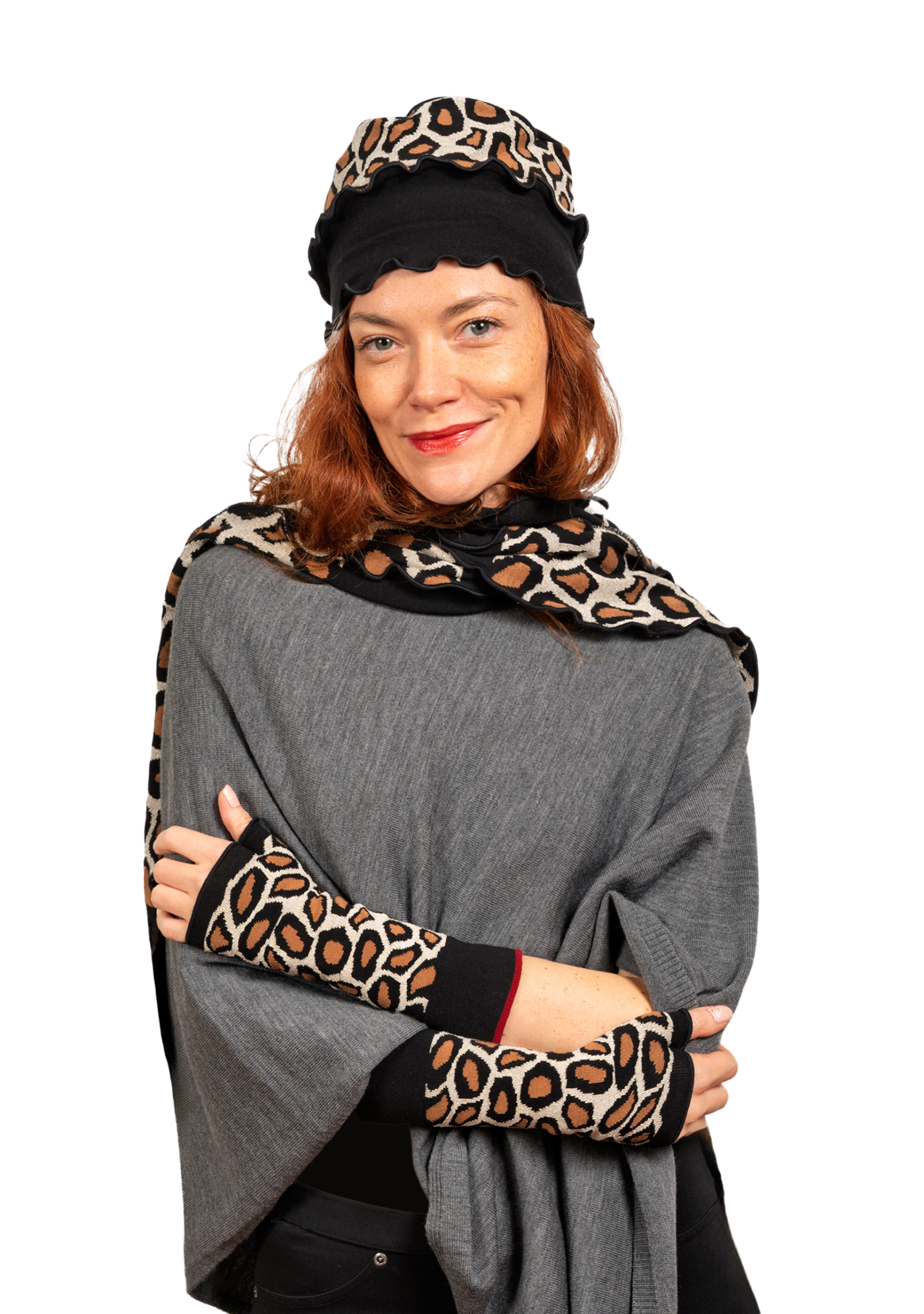 Écharpe pour femme en coton Léopard