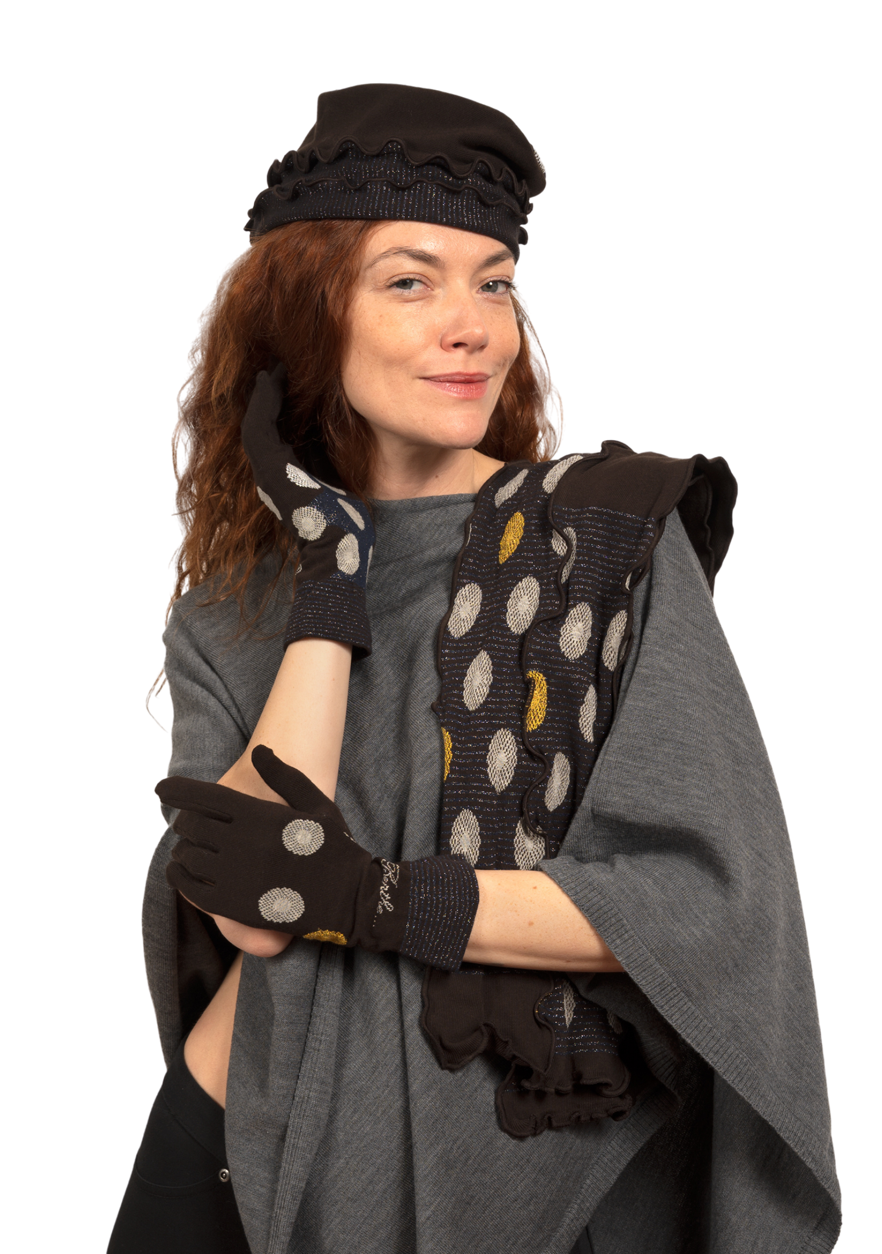 Women's Cotton Scarf with Graphic Flowers