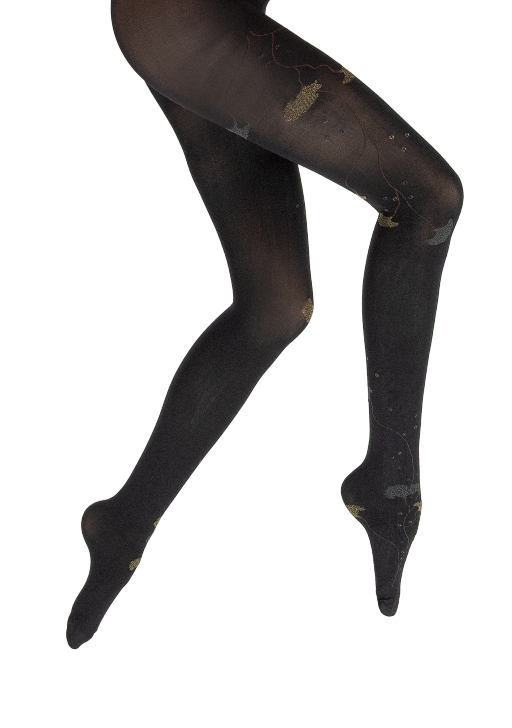 Collants femme 40D - Albizia - Noir/Kaki/Gris