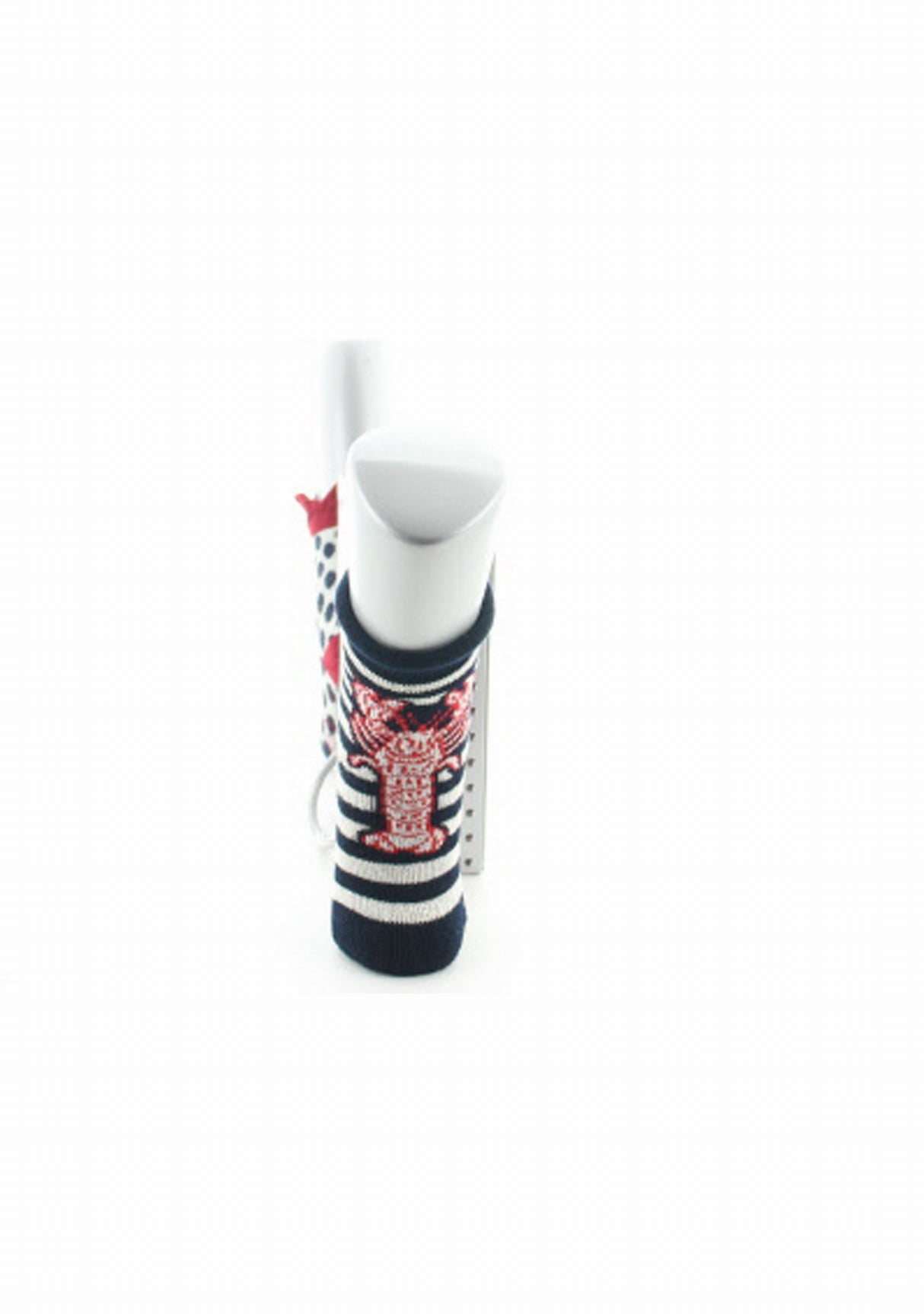 Boite cadeau chaussettes bébé coton homard et pois MARINE