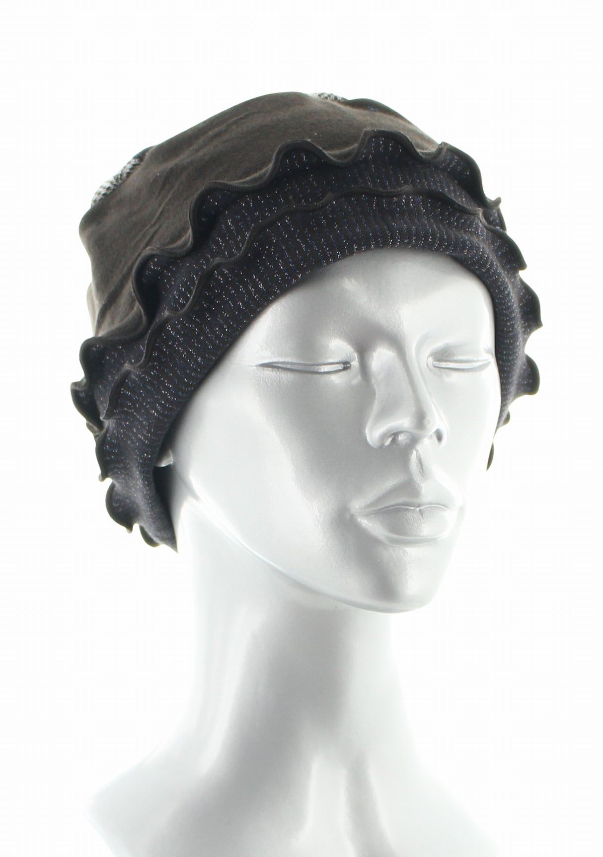 Chapeau femme coton Berthe Fleurs Graphiques MOKA