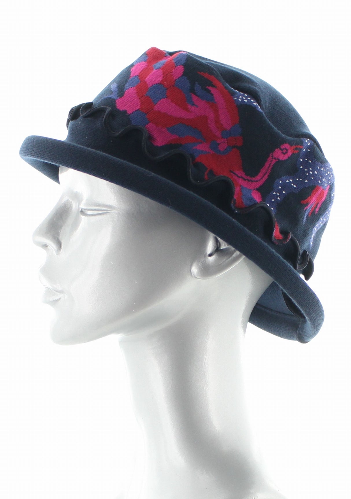 Chapeau femme coton Berthe Le Paon MARINE