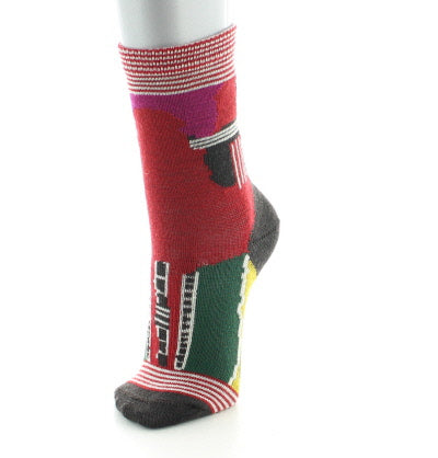 Chaussettes bébé Cubisme en laine peignée Rouge ROUGE