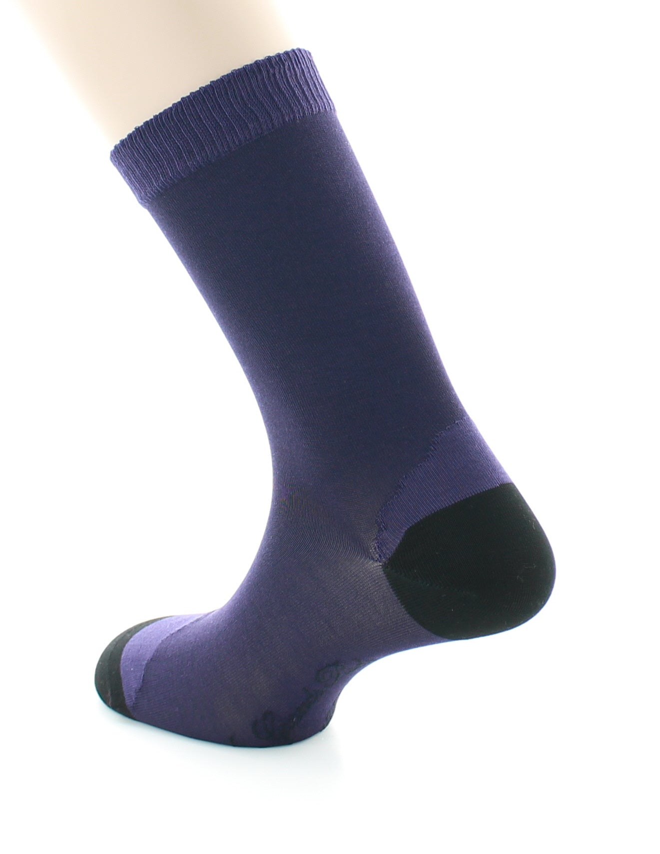 Chaussettes En Soie Cardinal et Noir RAISIN