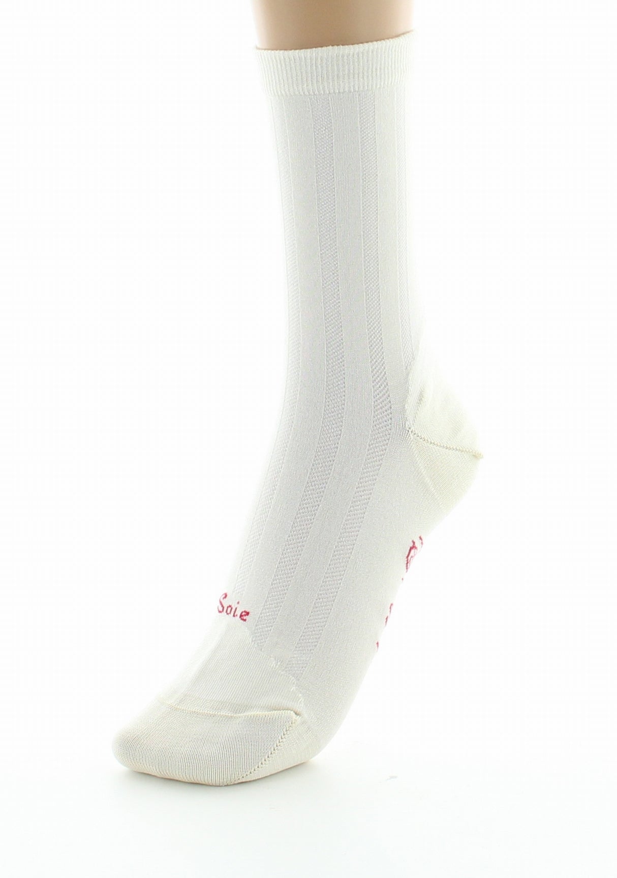 Chaussettes en soie écrue ECRU