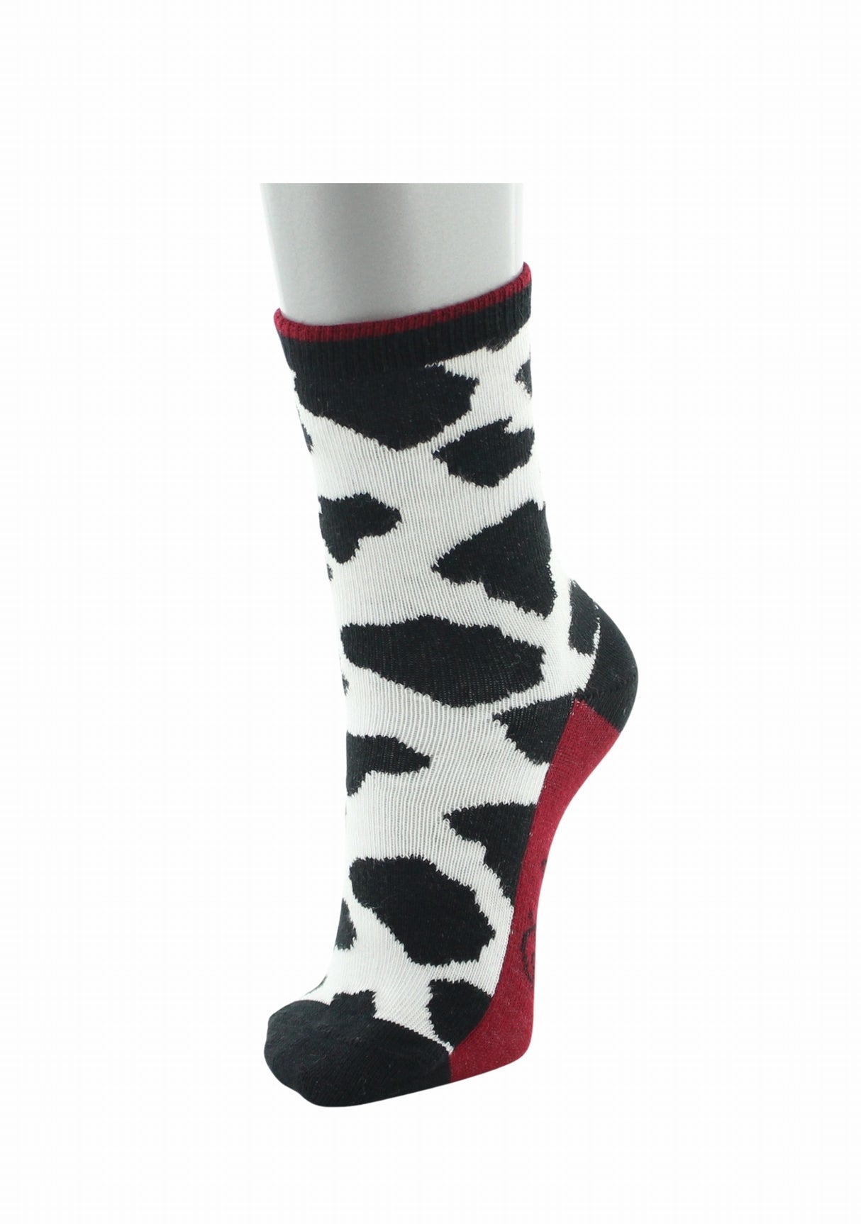 Chaussettes enfant Berthe Aux Grands Pieds motif vache noir et blanc NOIR
