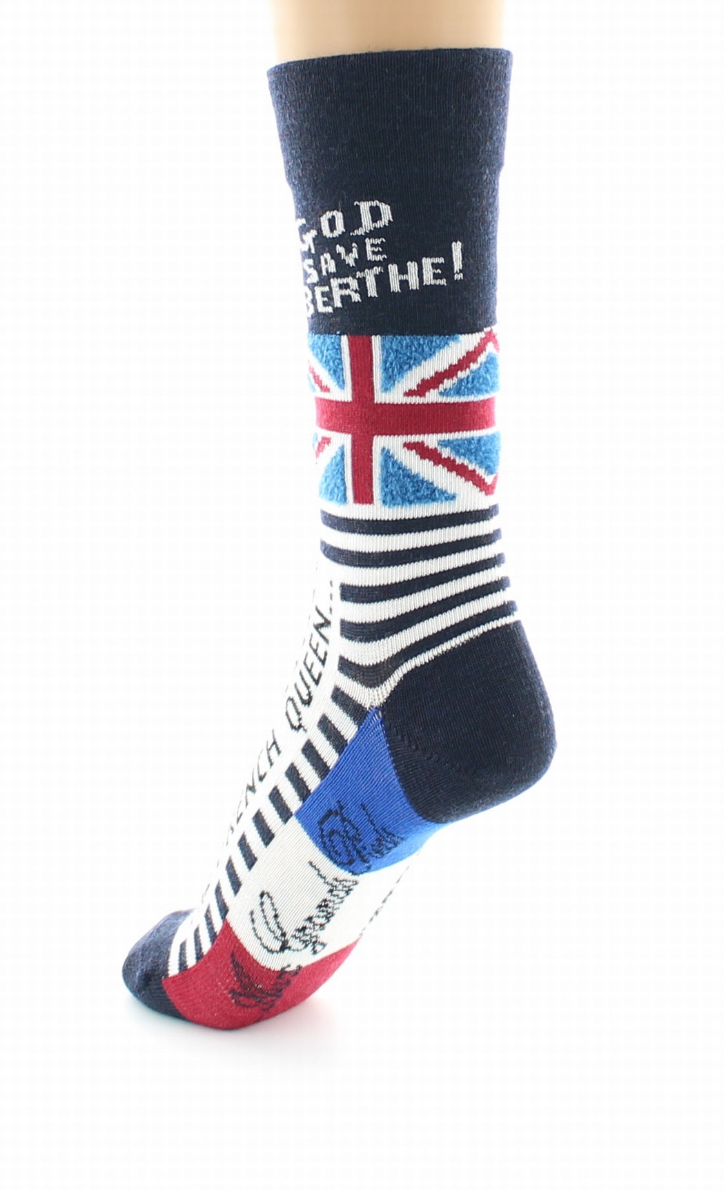 Chaussettes Fantaisie Marine God Save Berthe MARINE-IVOIRE