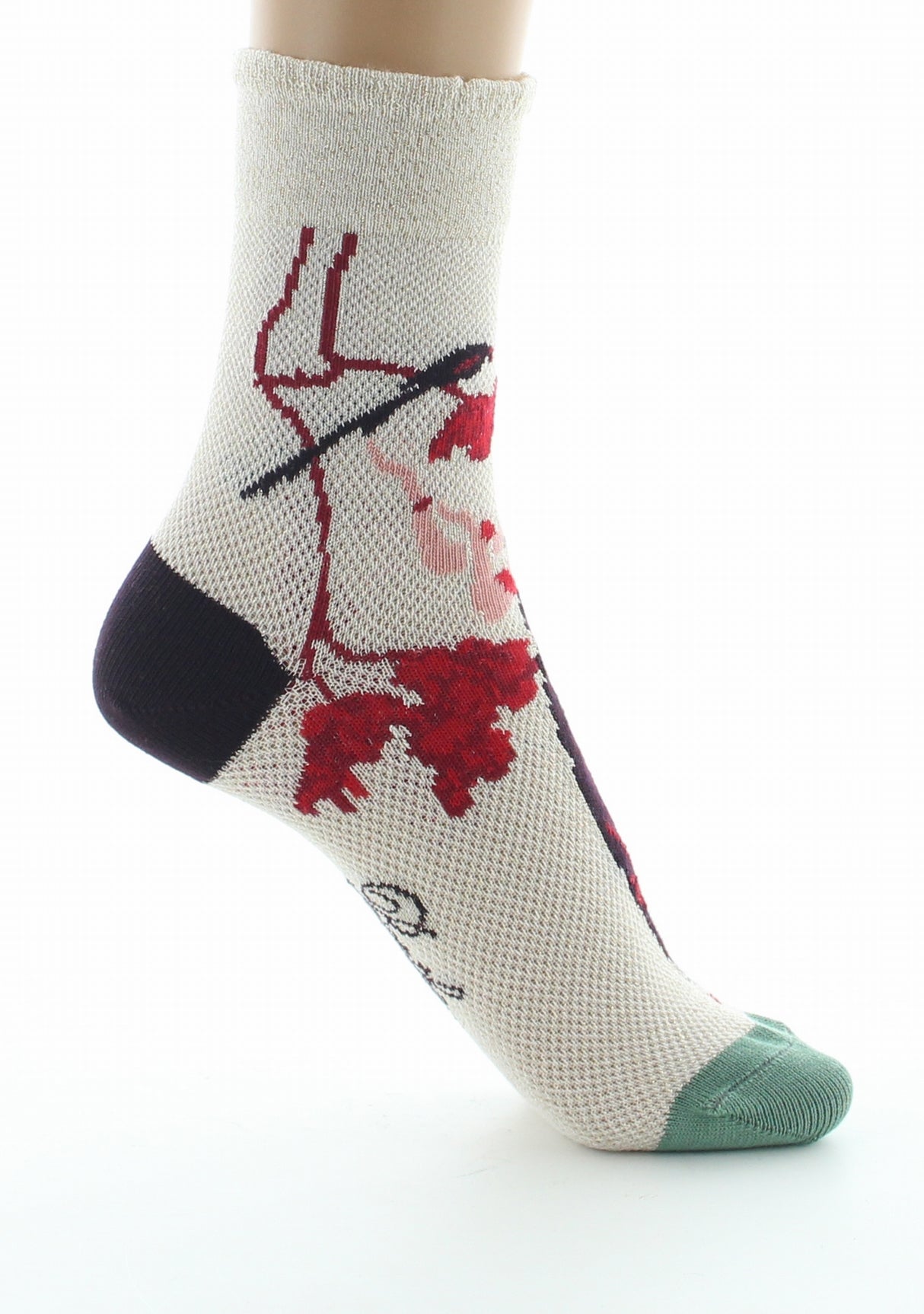 Chaussettes femme coton la Femme et l'Oiseau IVOIRE