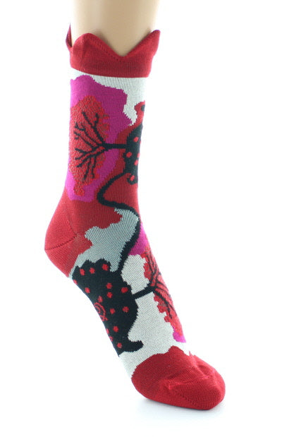 Chaussettes Femme L'arbre à couronne ROSE8