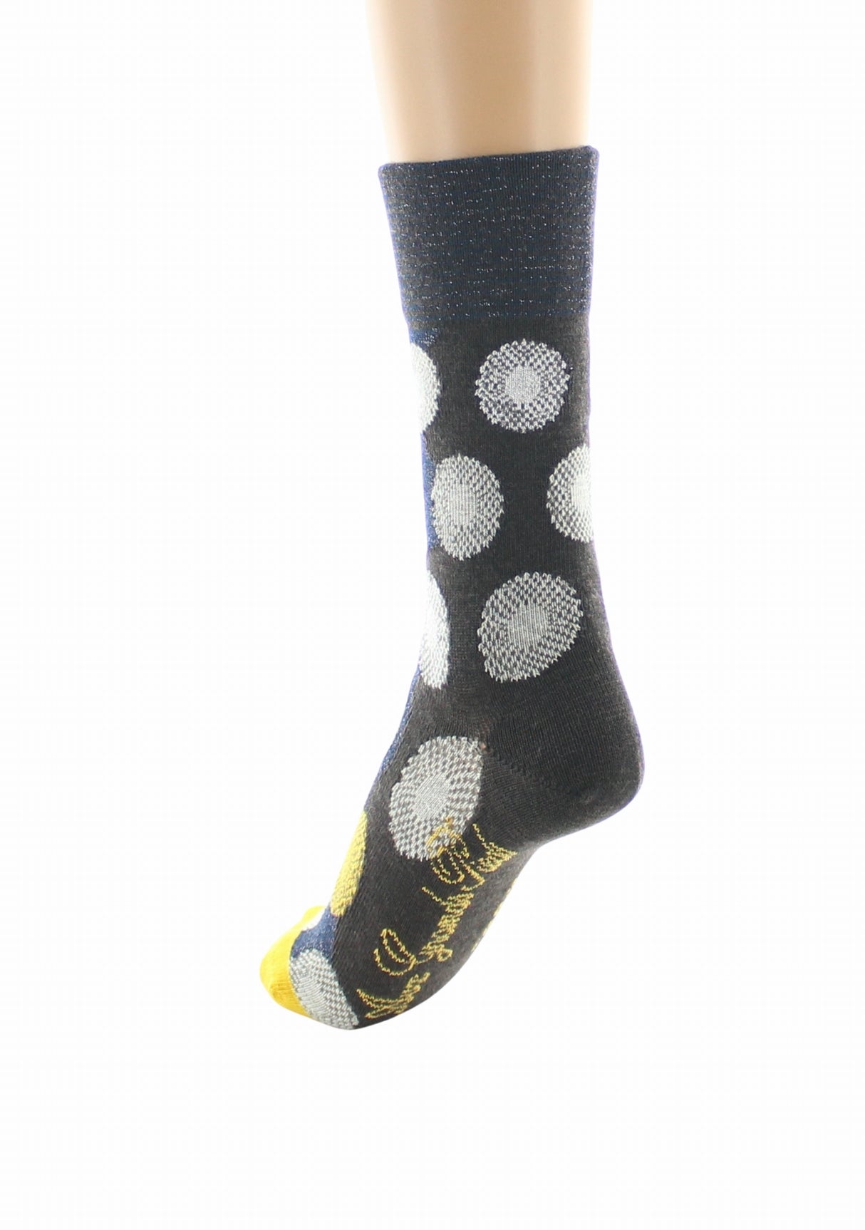 Chaussettes femme laine peignée Berthe Fleurs Graphiques CHOCOLAT