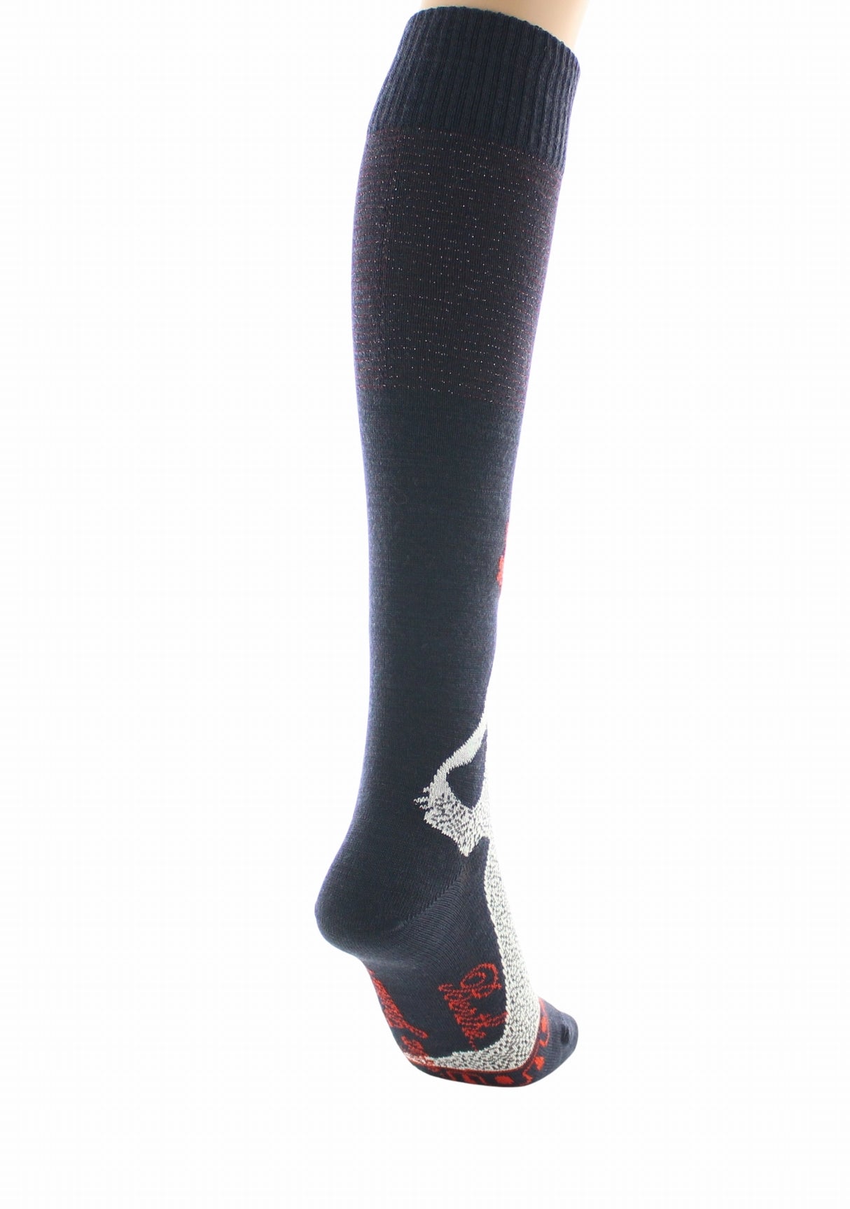 Chaussettes hautes femme laine peignée Berthe La Femme 1900 MARINE