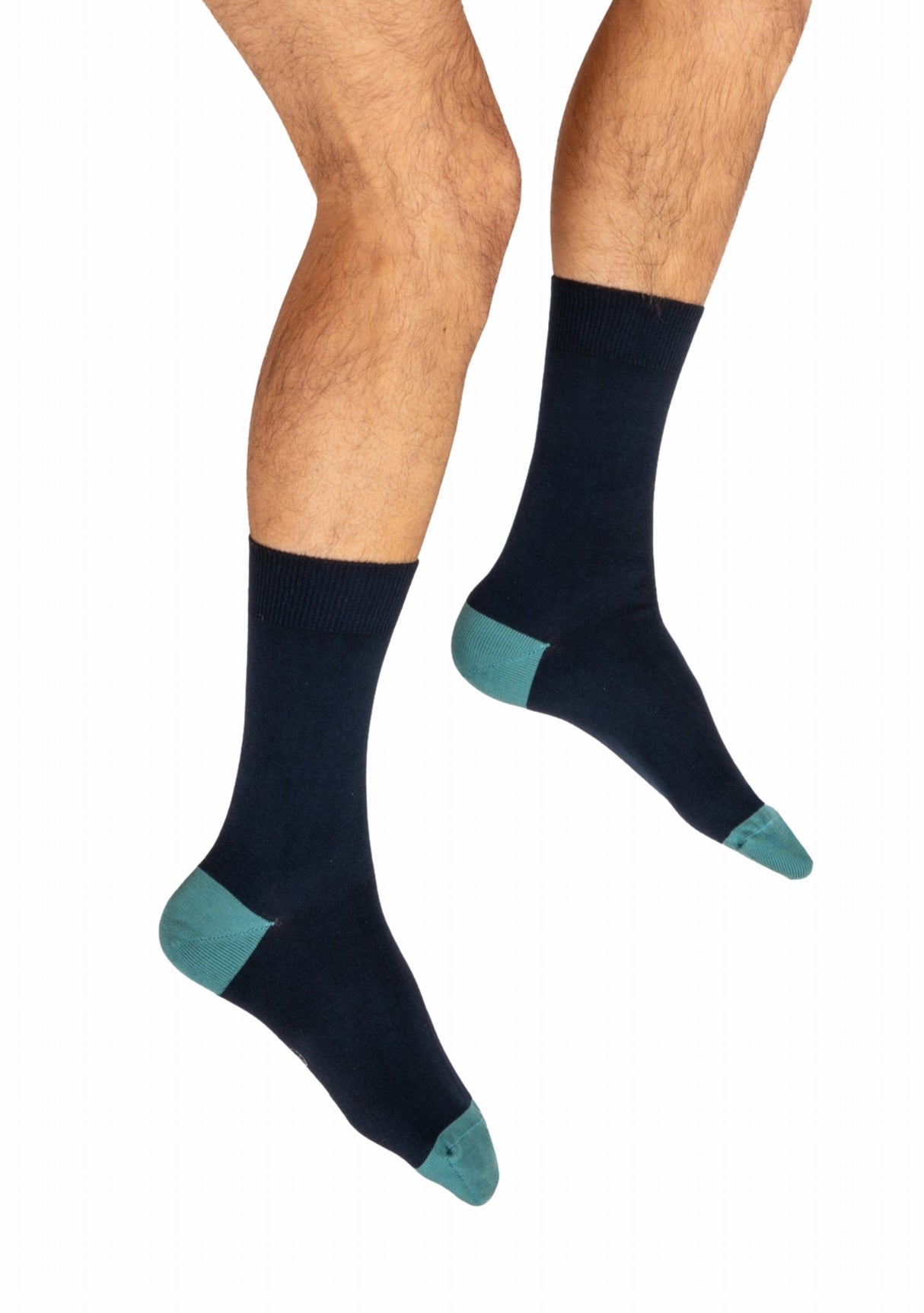 Chaussettes homme Alphonse en coton Noir/Vert NOIR-VERT