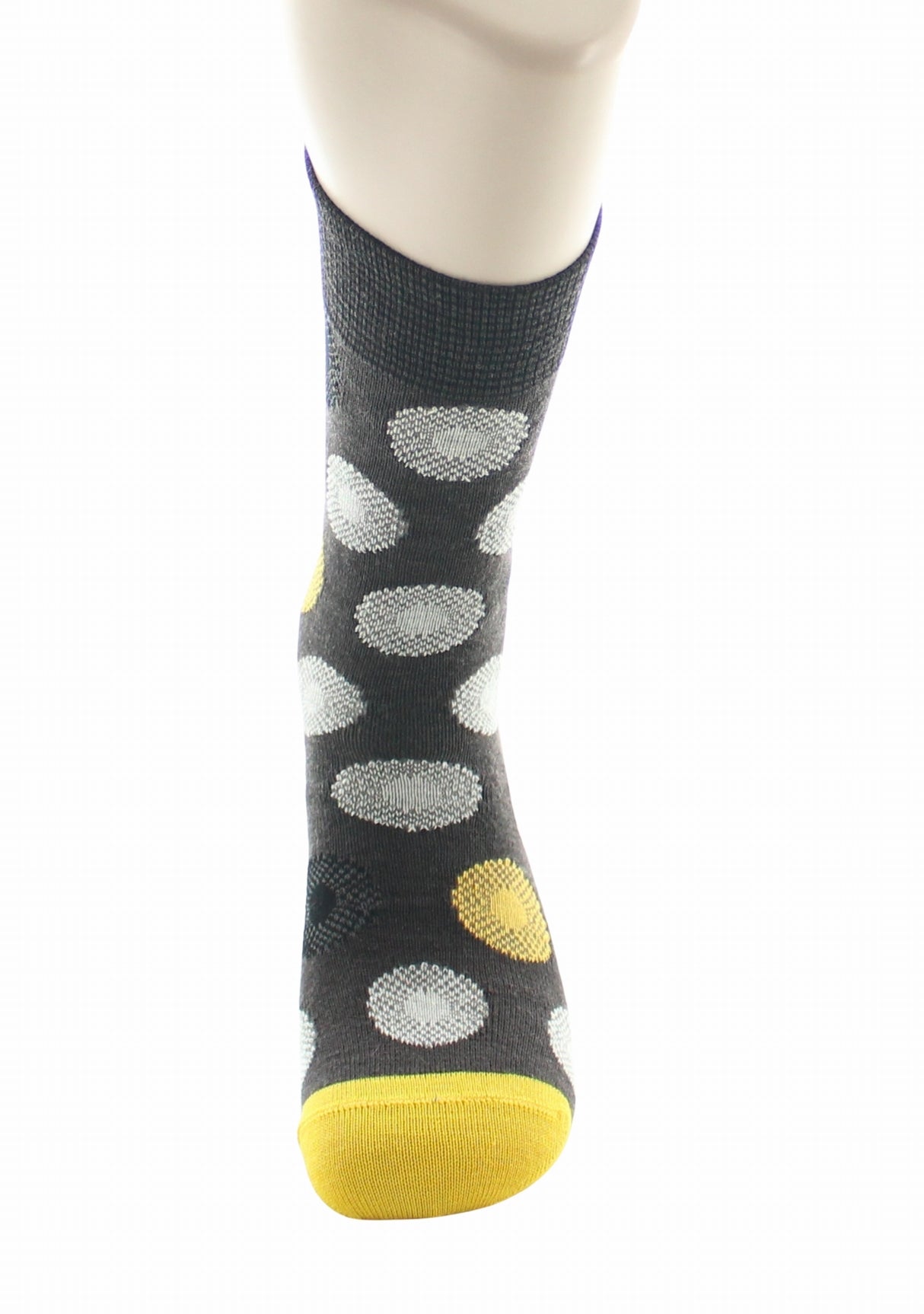 Chaussettes homme laine peignée Berthe Fleurs Graphiques CHOCOLAT