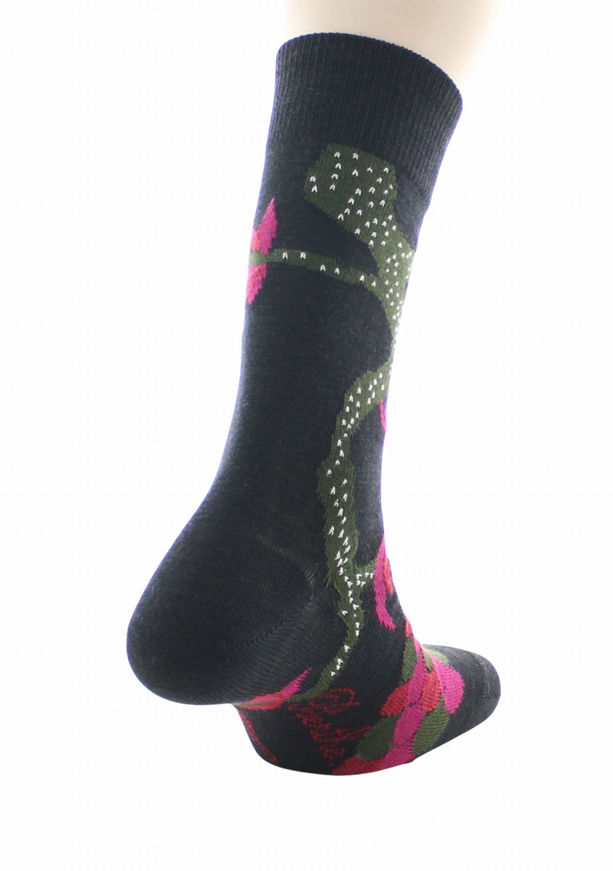 Chaussettes homme laine peignée Berthe Le Paon NOIR