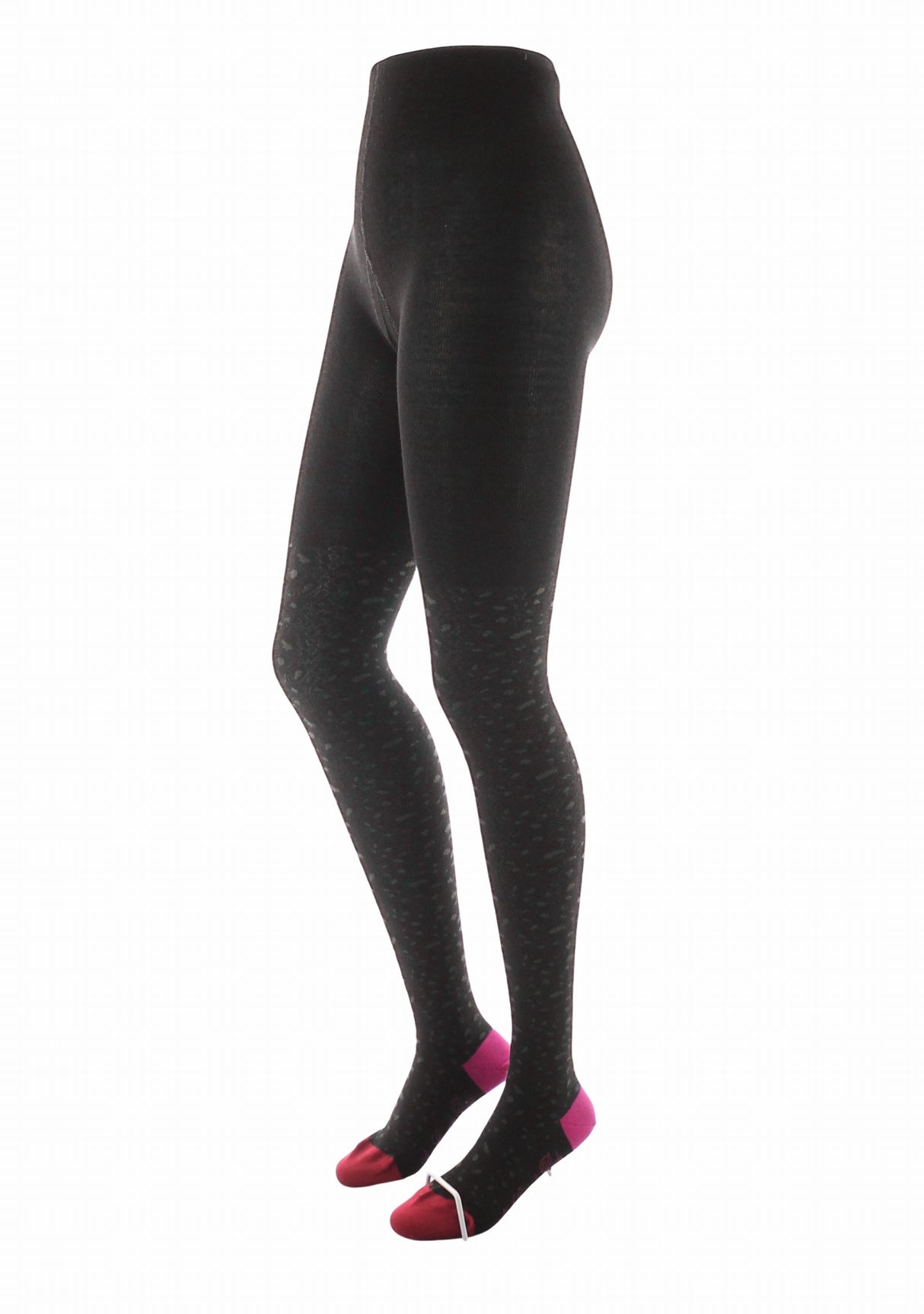 Collants femme coton Berthe Léopard NOIR