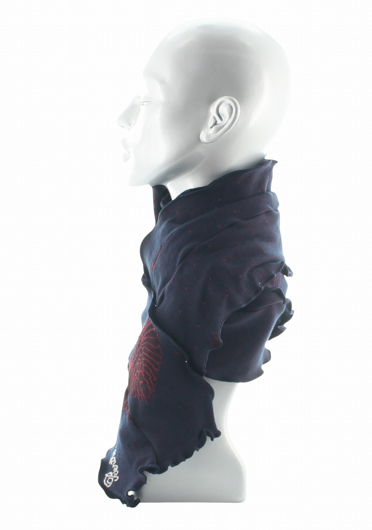 Écharpe femme coton Berthe Grue Sauvage MARINE