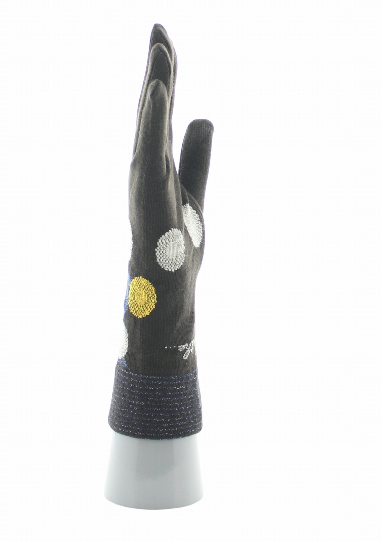 Gants femme coton Berthe Fleurs Graphiques MOKA