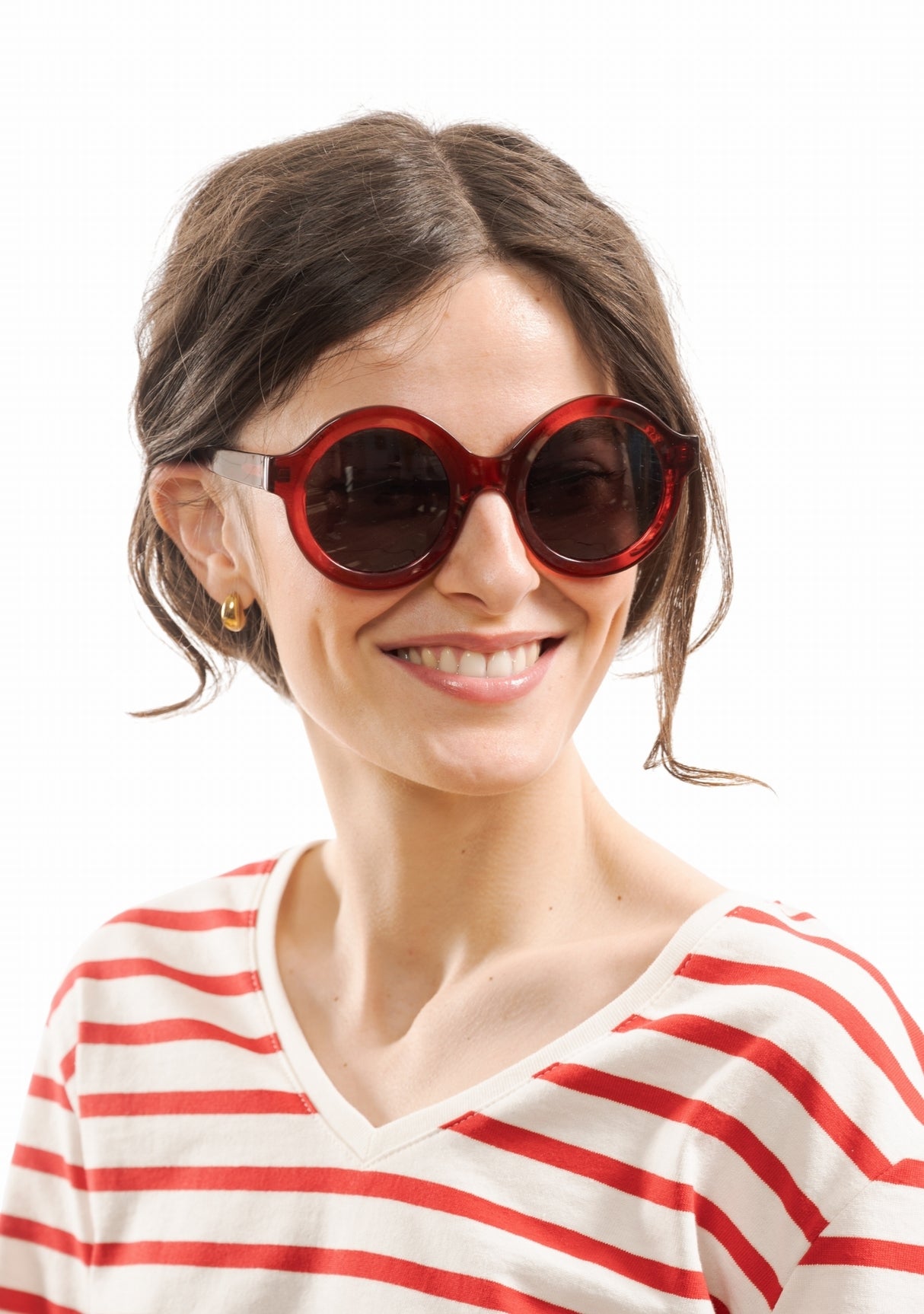 Lunettes de soleil Inès Rouge fabriquées en France ROUGE