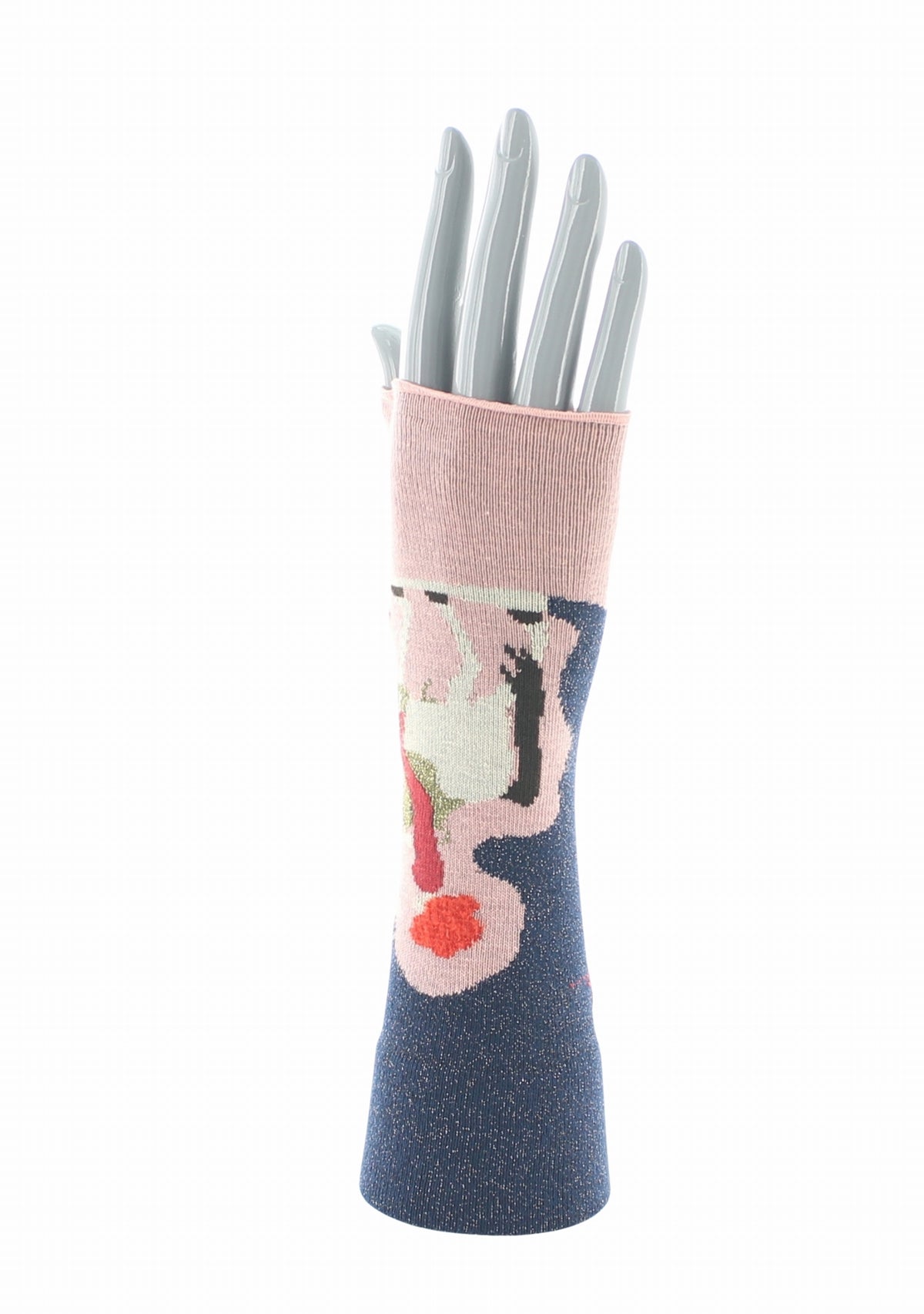 Mitaines femme Berthe Cavalière BLEU NUIT/ROSE