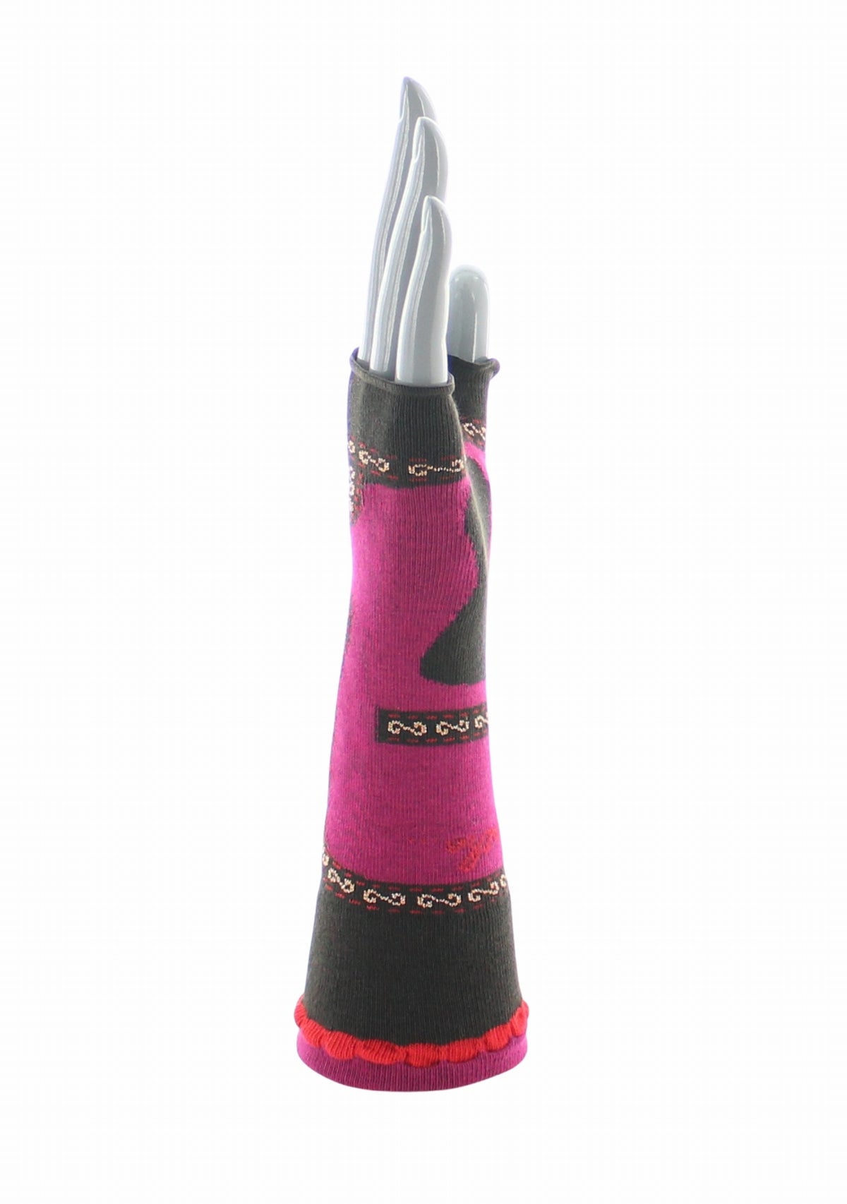 Mitaines femme coton Berthe Veste Napoléonienne FUCHSIA