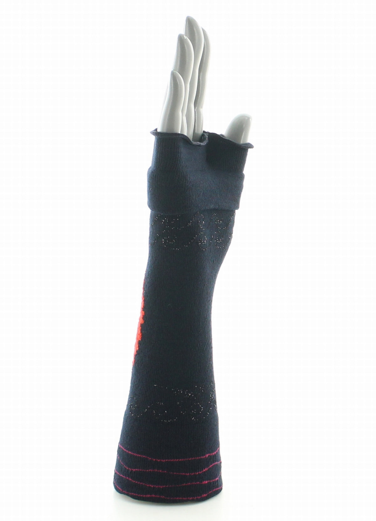 Mitaines femme coton cercles de feux BLEU MARINE