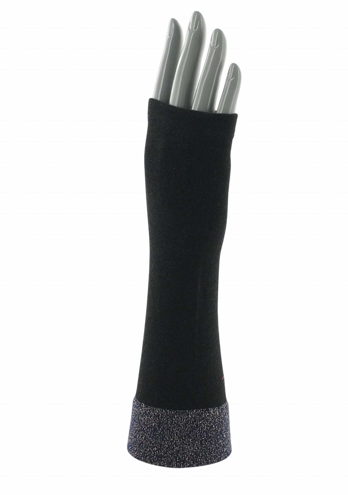 Mitaines femme en viscose et lurex Noir/Marine - Berthe Aux Grands Pieds NOIR/MARINE