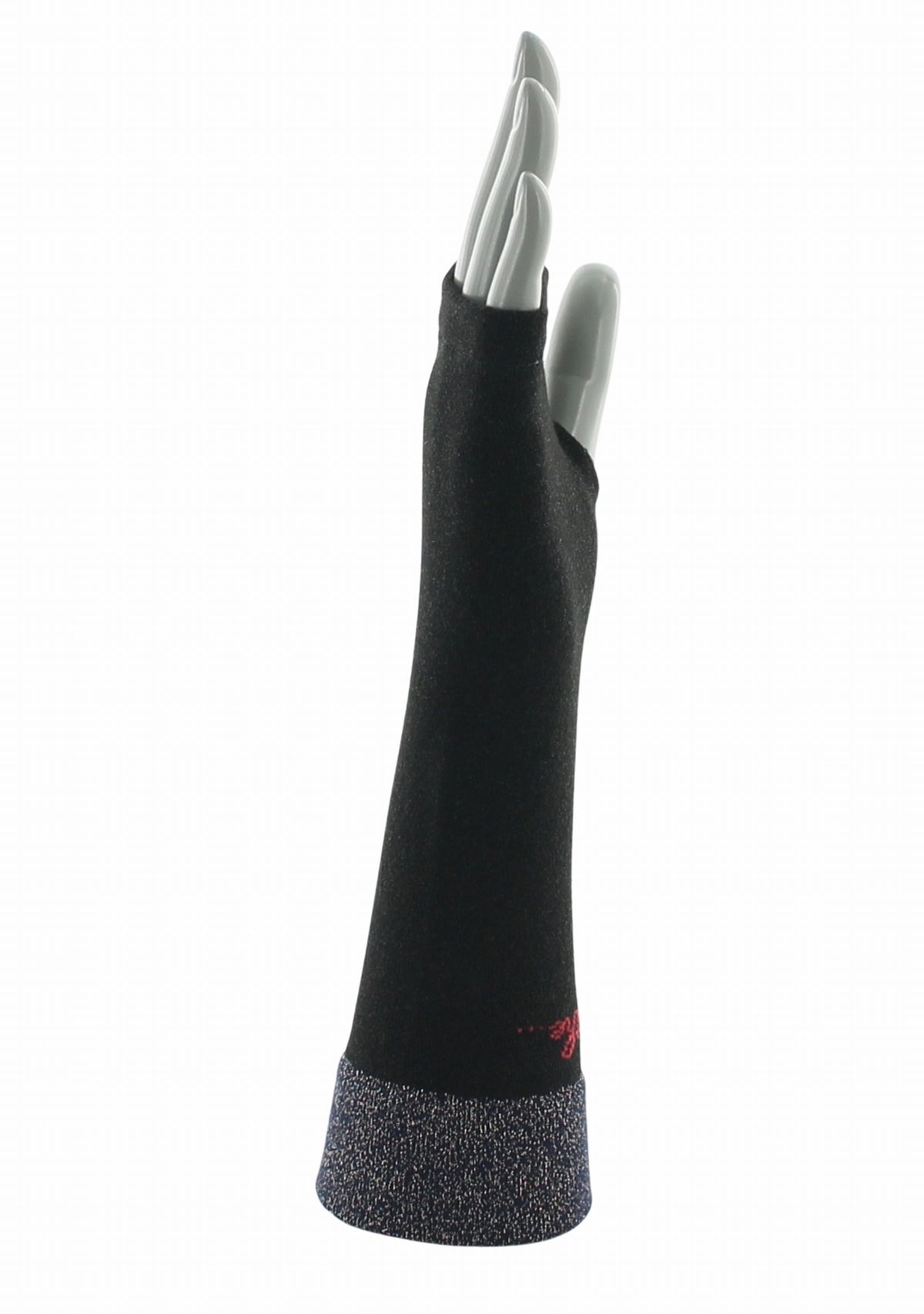 Mitaines femme en viscose et lurex Noir/Marine - Berthe Aux Grands Pieds NOIR/MARINE