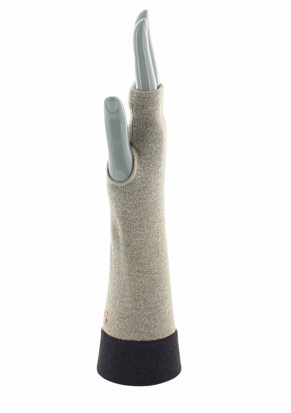 Mitaines femme en viscose et lurex Sable/Violet - Berthe Aux Grands Pieds BEIGE/VIOLET