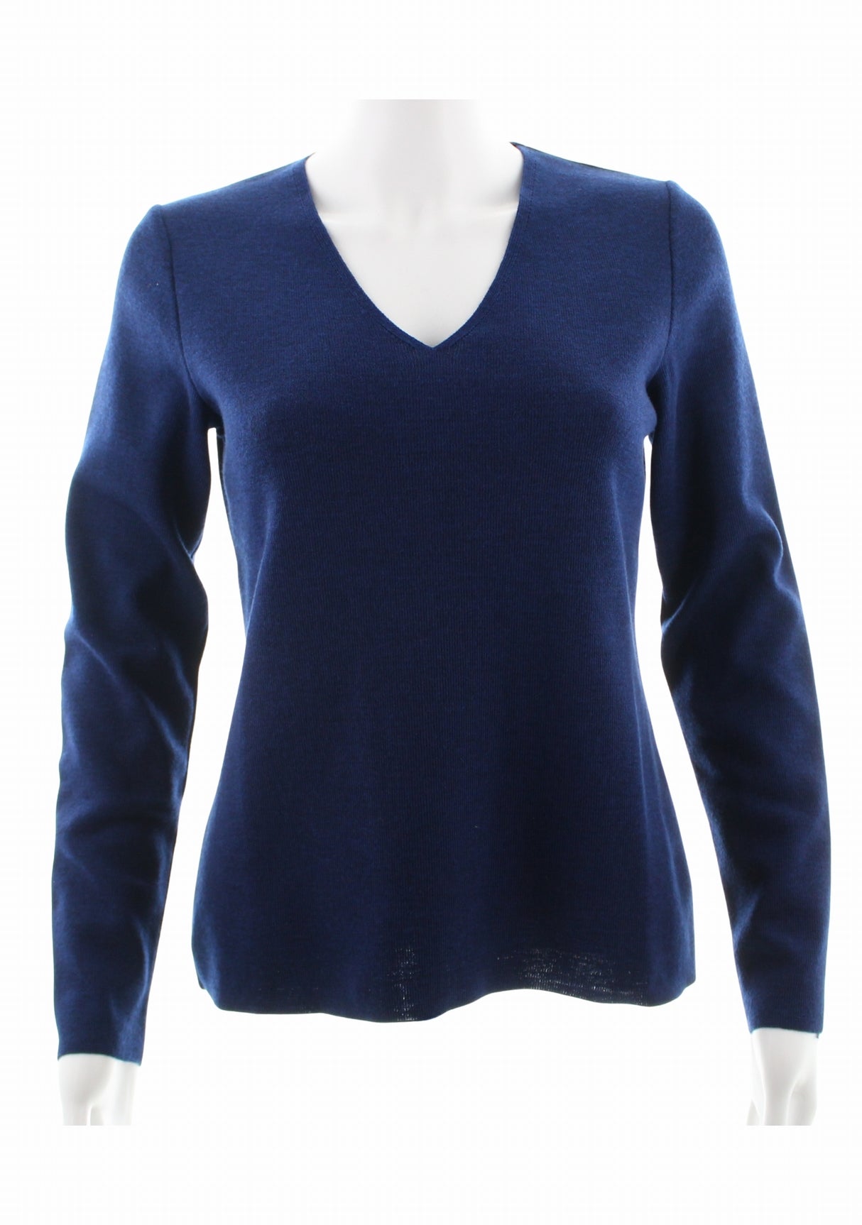 Pull marin femme col V Berthe Bleu royal Fleurs de rose BLEU ROYAL