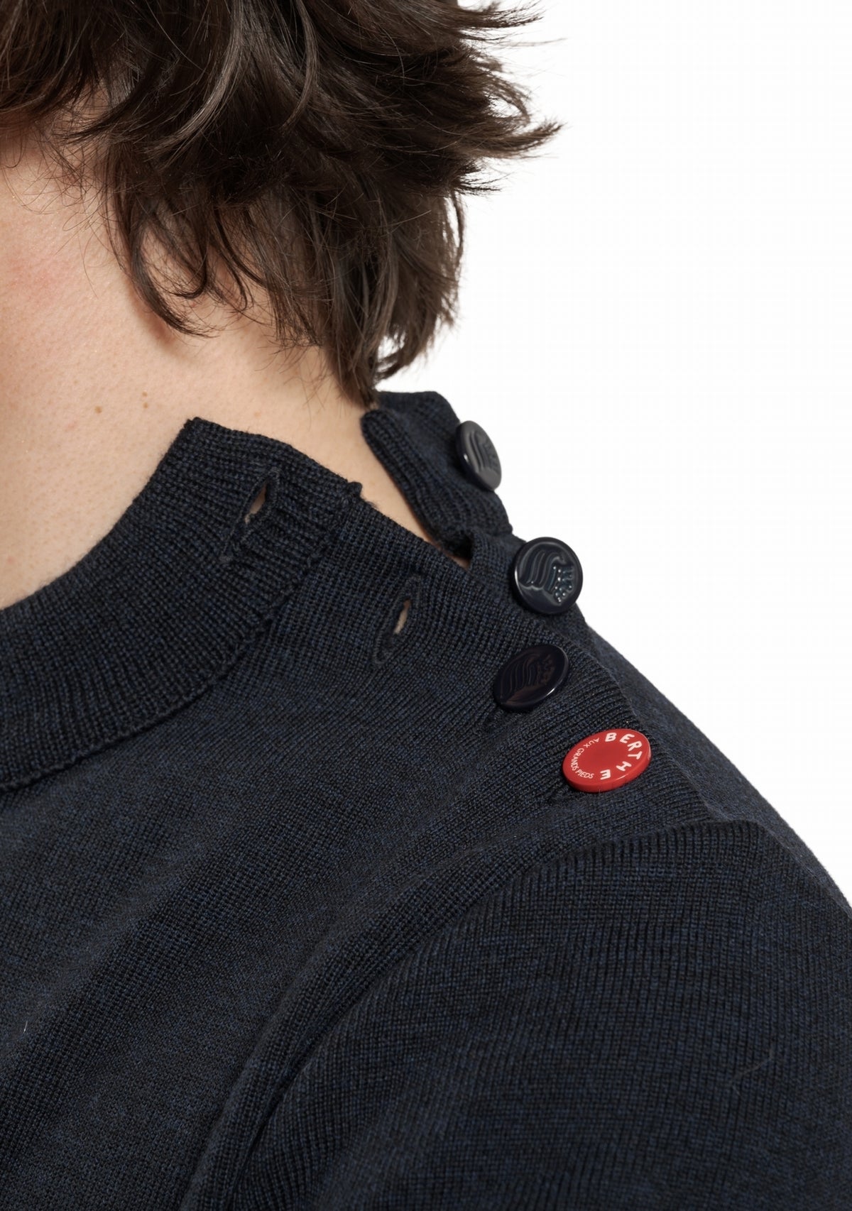 Pull marin homme col rond Berthe Homard MARINE