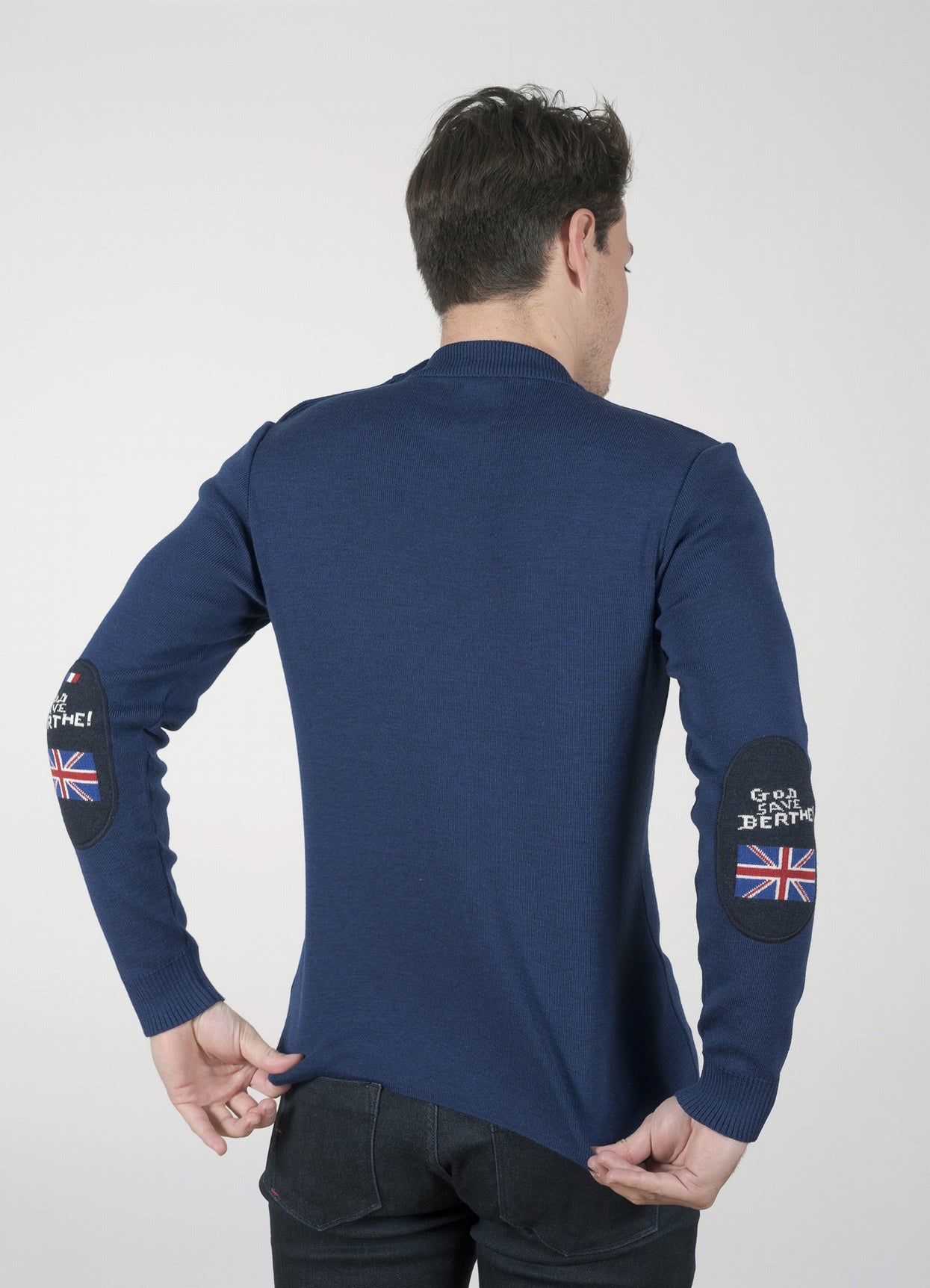 Pull Marin Homme God Save Berthe Bleu Royal BLEU ROYAL