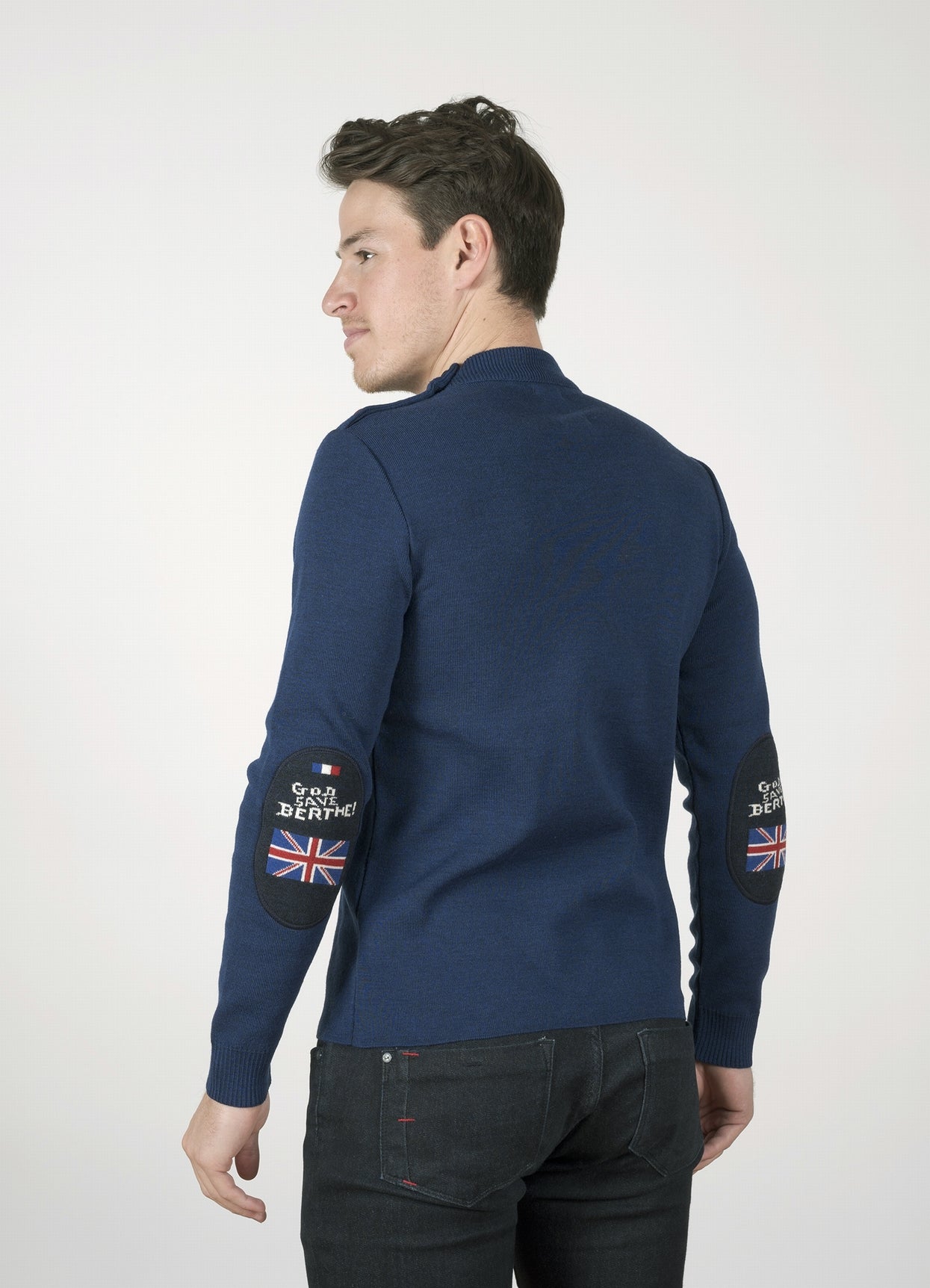 Pull Marin Homme God Save Berthe Bleu Royal BLEU ROYAL