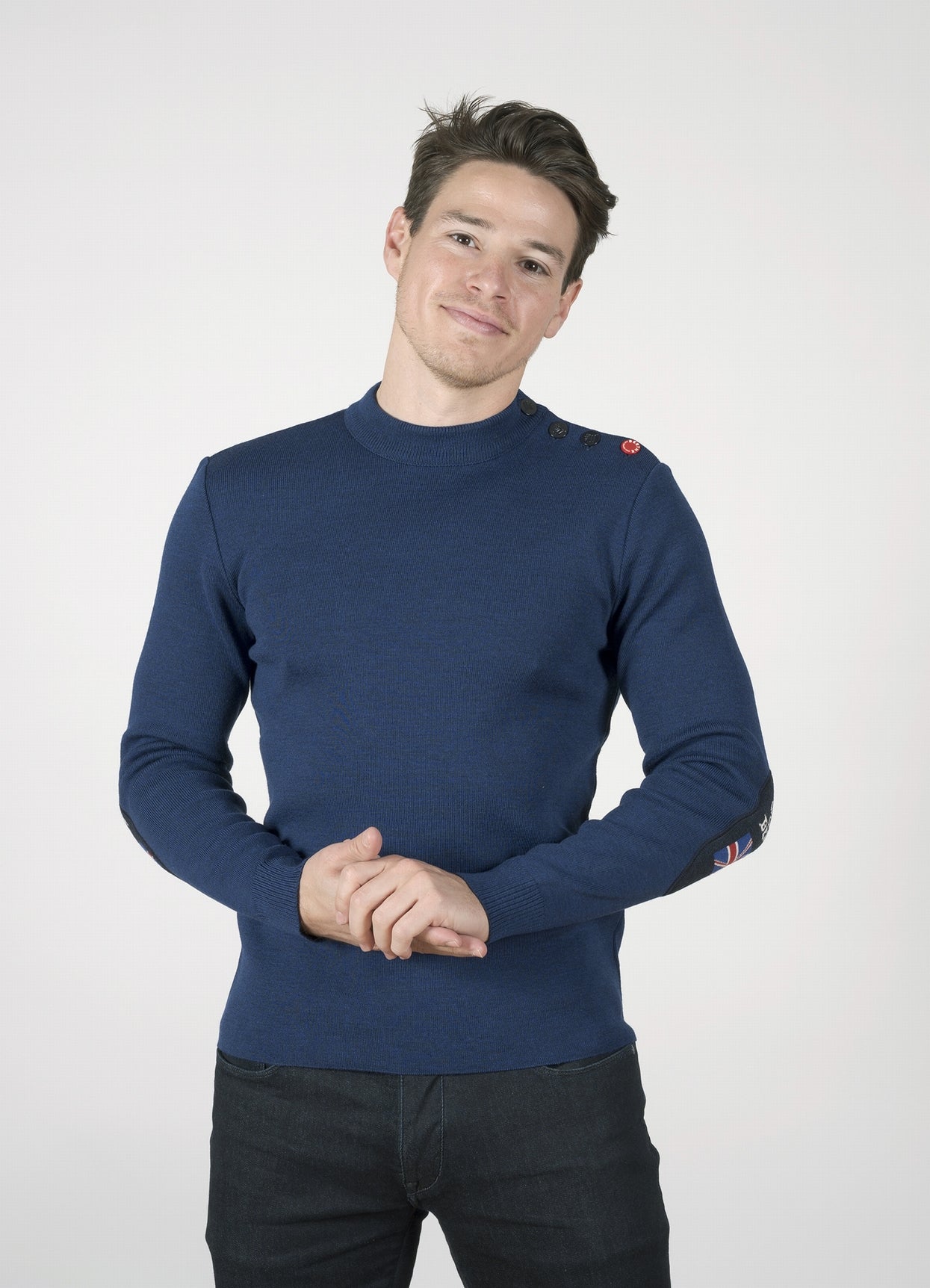Pull Marin Homme God Save Berthe Bleu Royal BLEU ROYAL