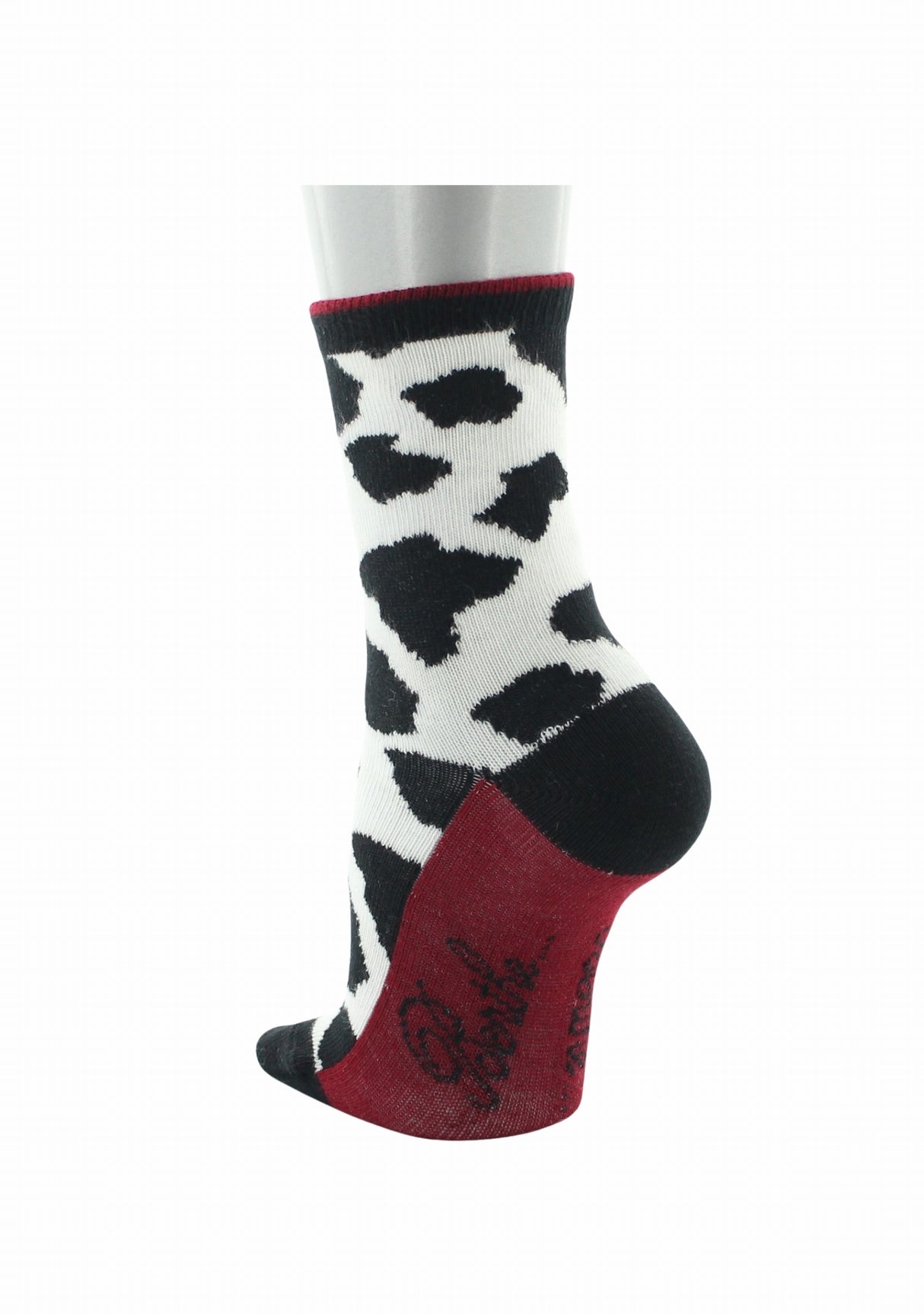 Socquettes bébé coton Berthe Aux Grands Pieds vache noir et blanc NOIR