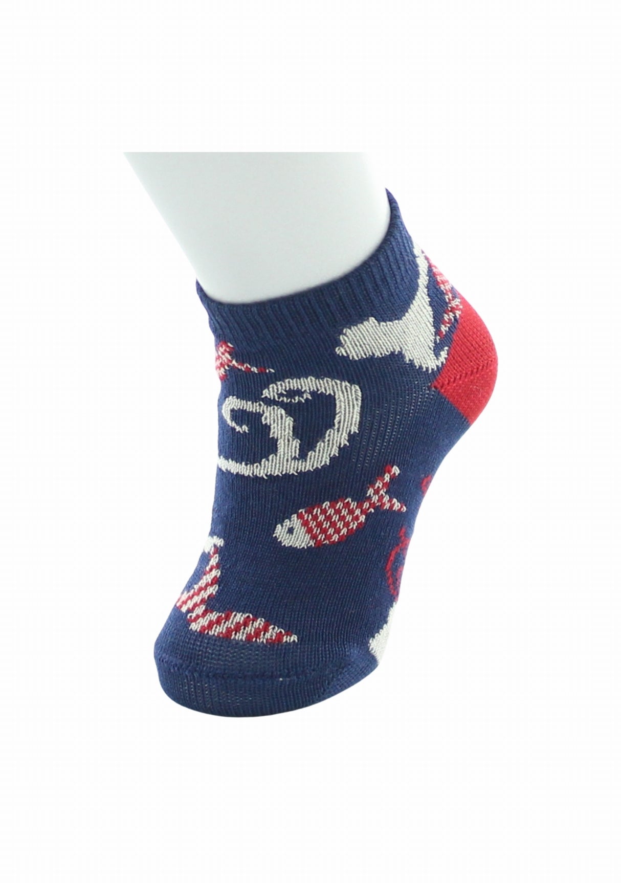 Socquettes bébé fil d’Écosse Berthe Aux Grands Pieds poissons rouges BLEU