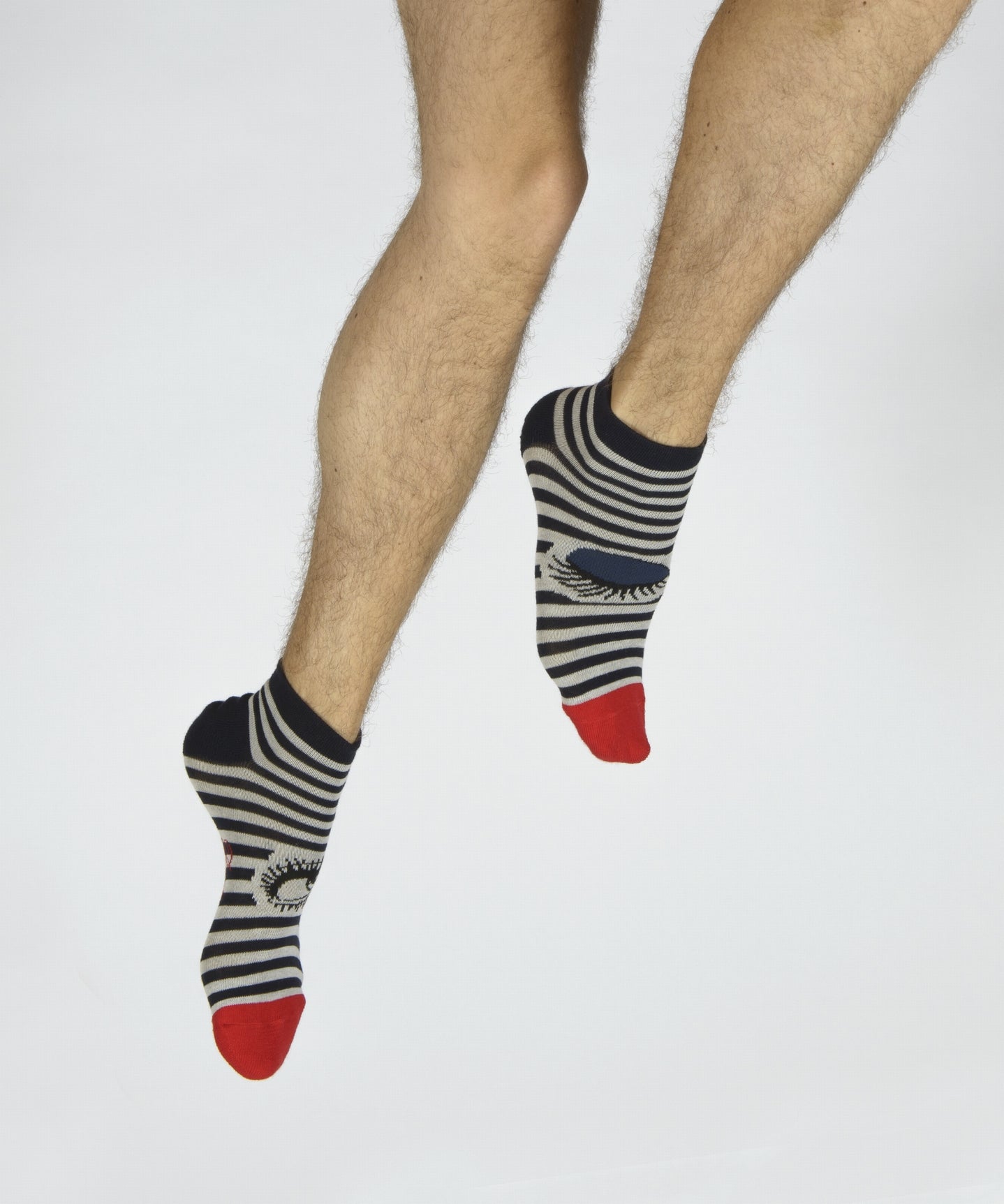 Socquettes de sport Clin d'Oeil MARINE-ECRU