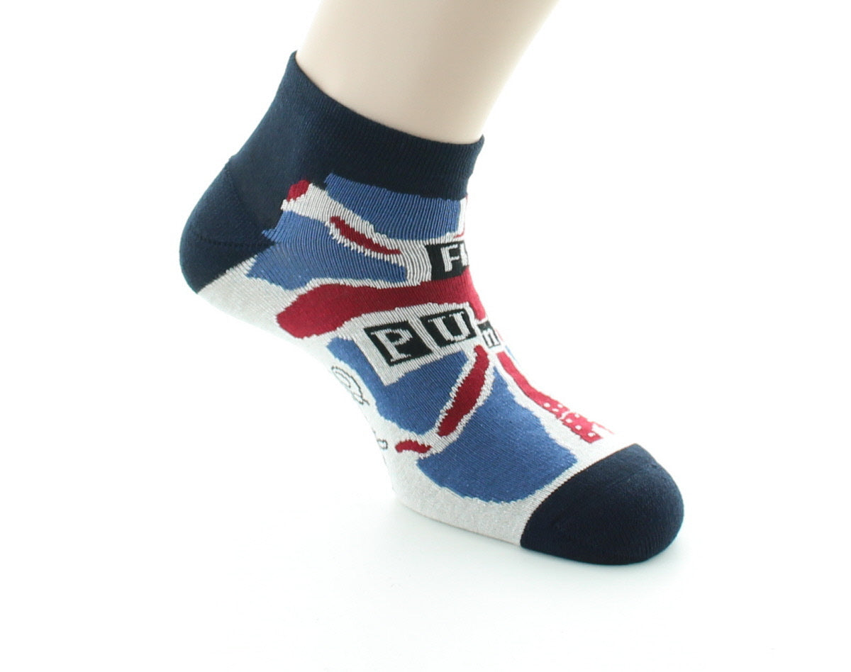 Socquettes de sport Flag Punk BLEU