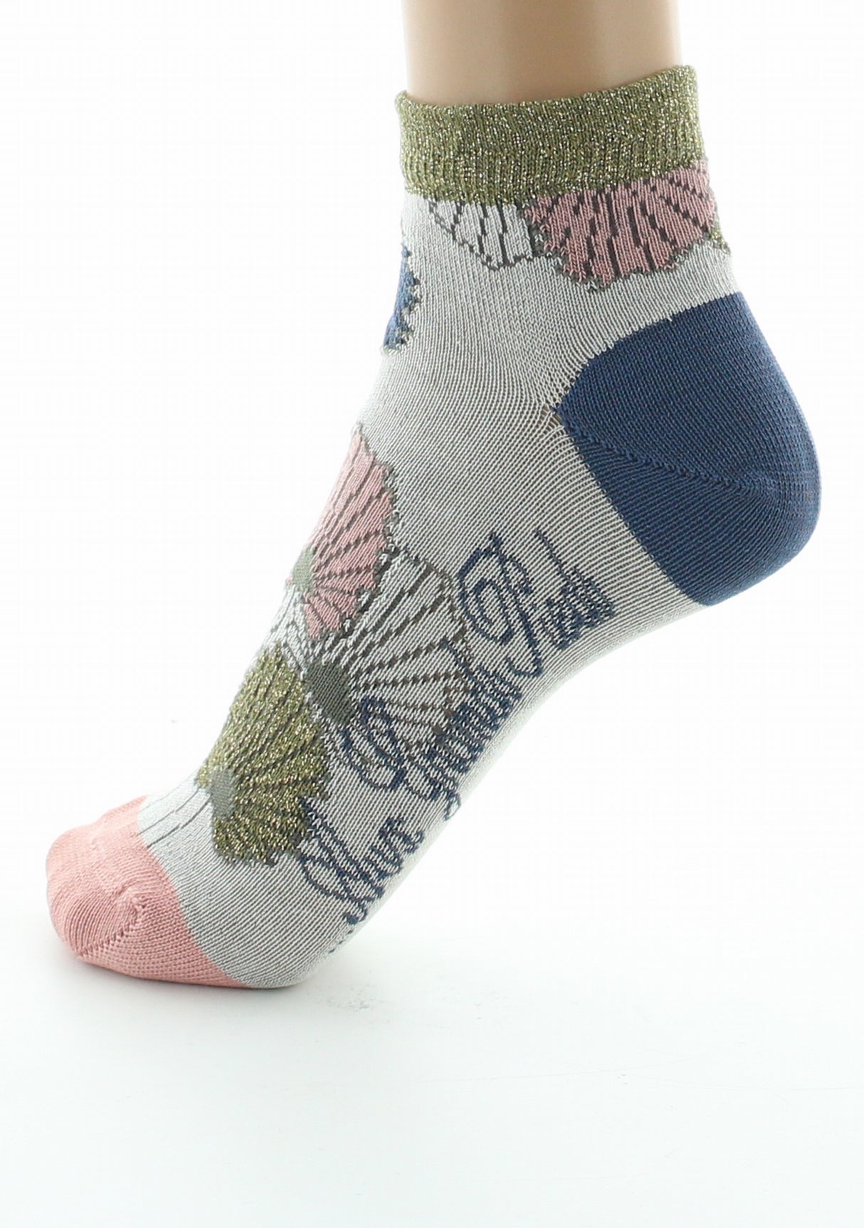 Socquettes femme fil d'Ecosse Monnaie du Pape IVOIRE