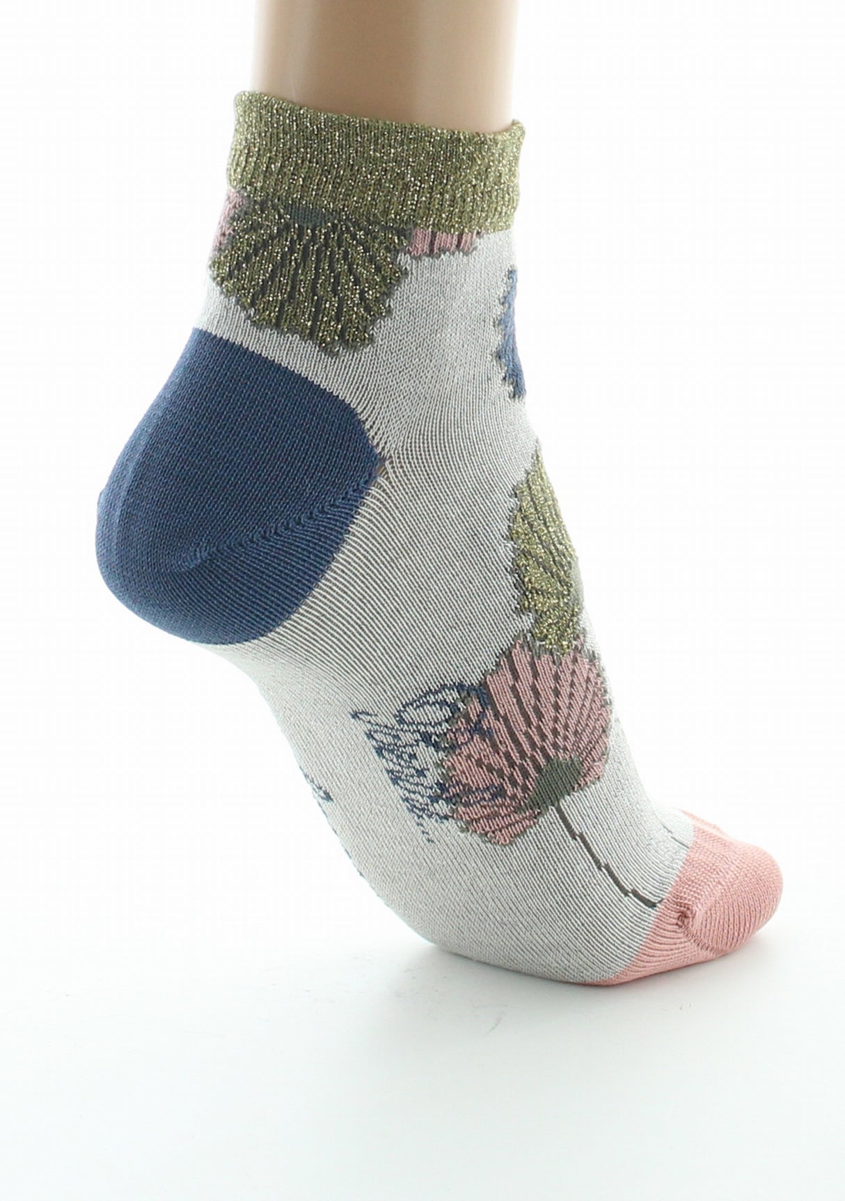 Socquettes femme fil d'Ecosse Monnaie du Pape IVOIRE