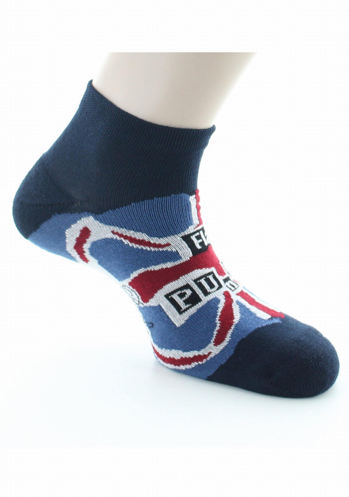 Socquettes homme coton Flag Punk MARINE