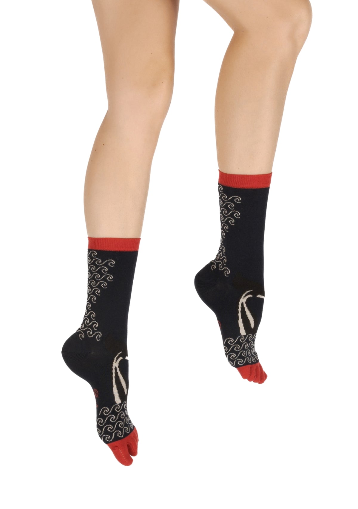 Chaussettes cinq doigts mixtes motif Baleine