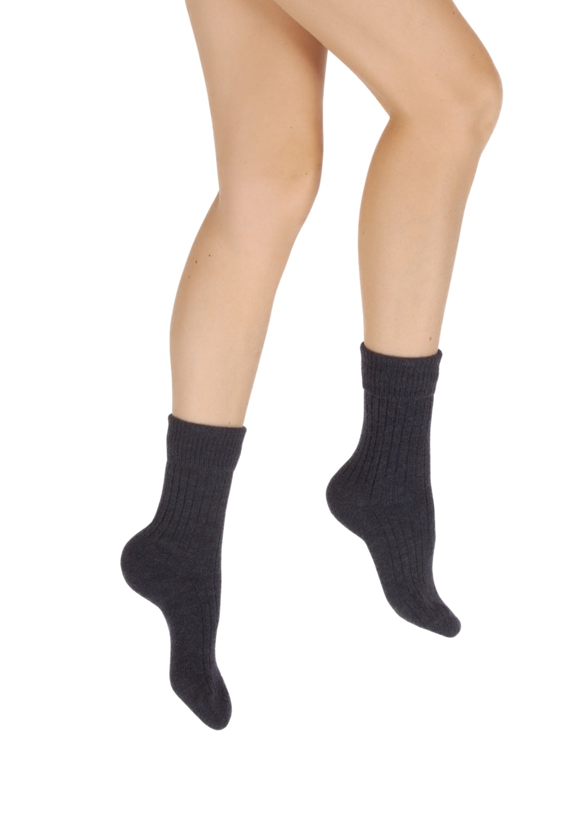 Chaussettes femme en Baby Alpaga bleu marine