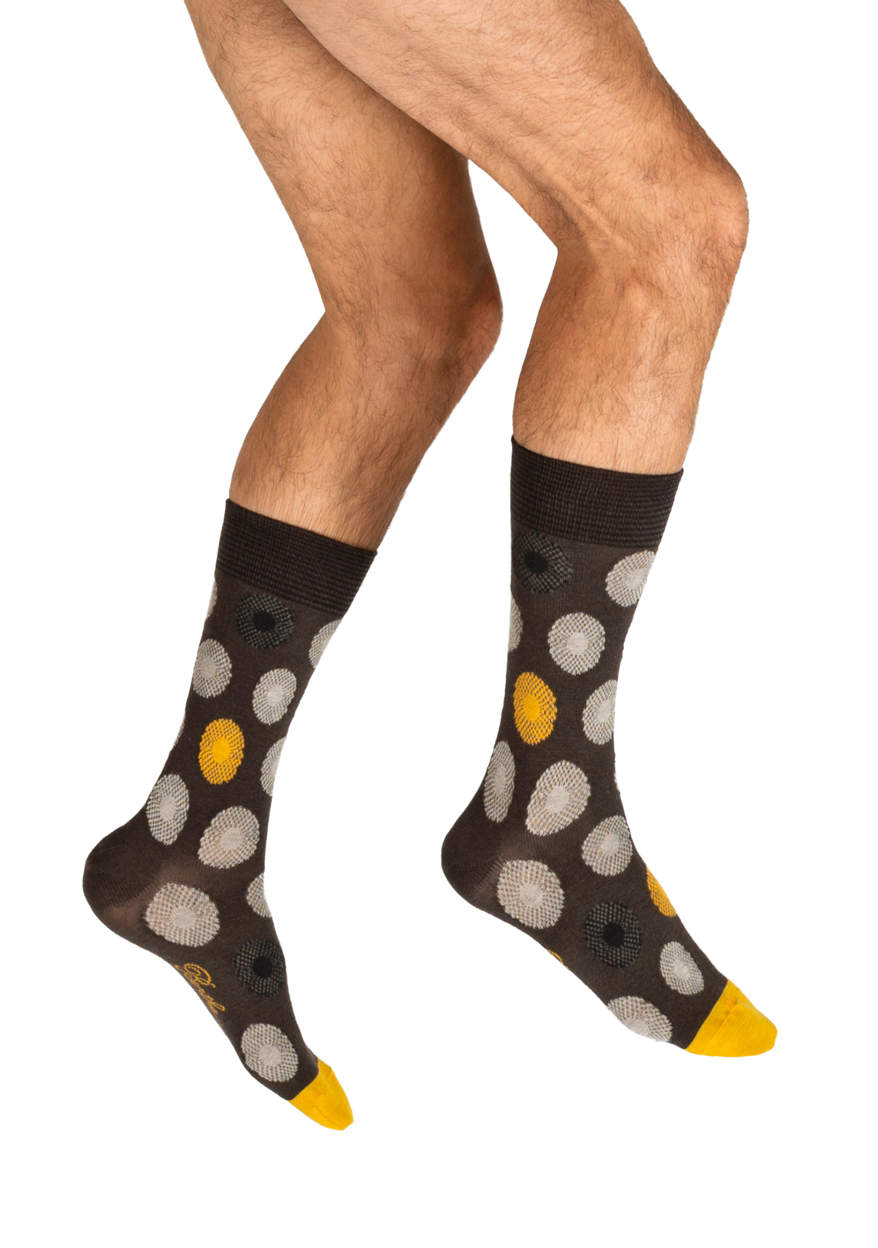 Chaussettes homme en laine peignée Fleurs Graphiques
