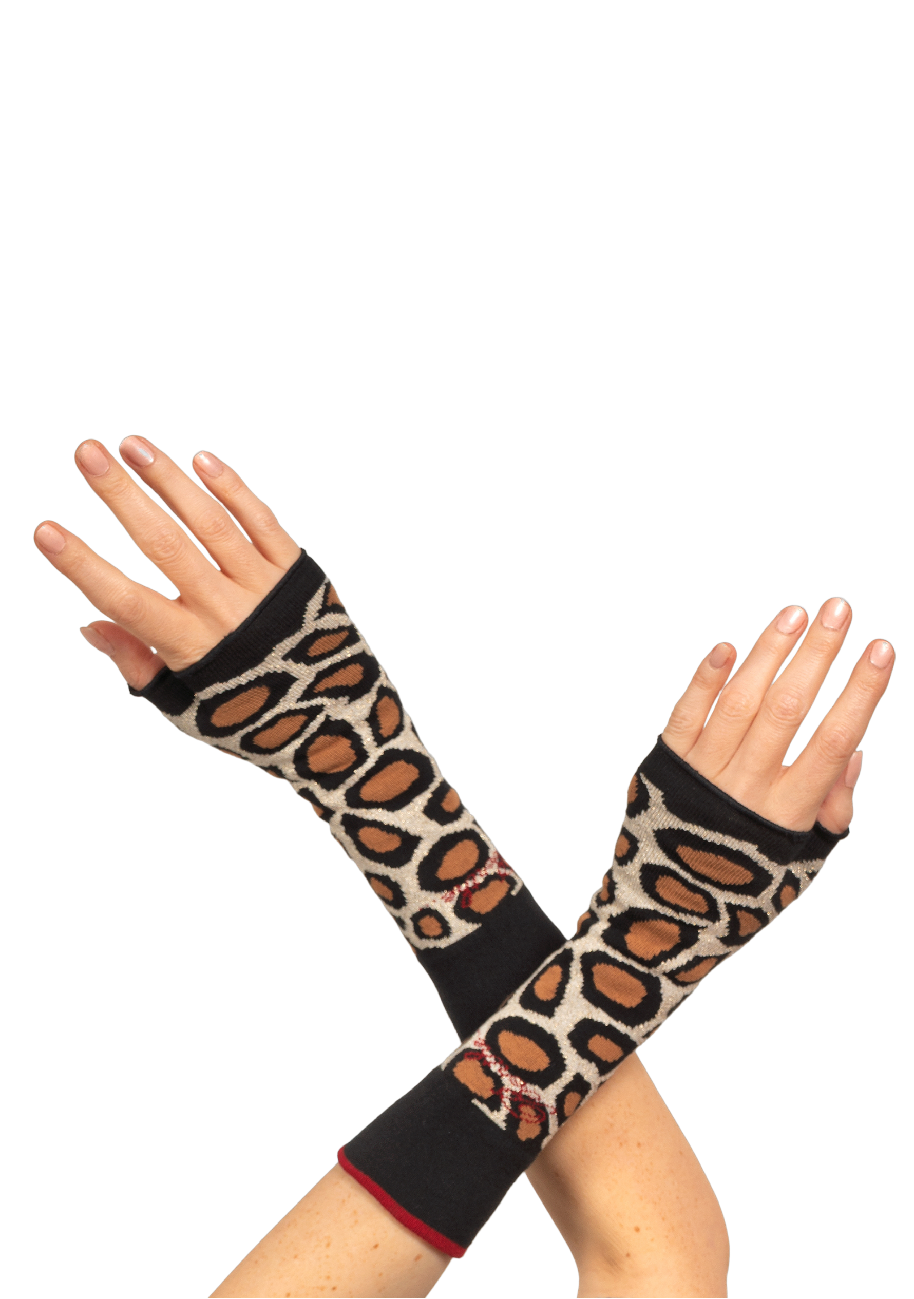 Mitaines pour femme en coton Léopard
